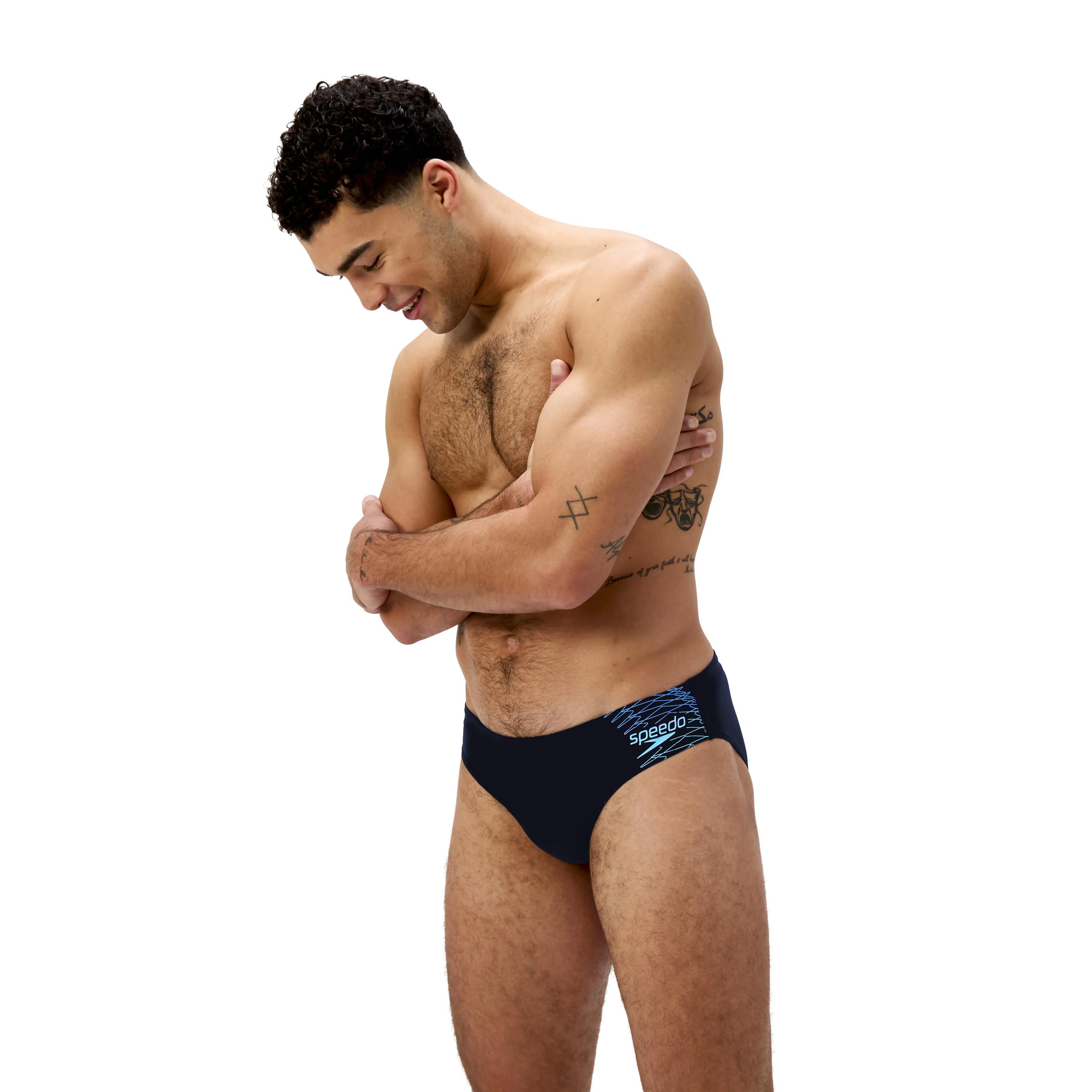 Costume slip uomo SPEEDO Medley nero azzurro 5/6