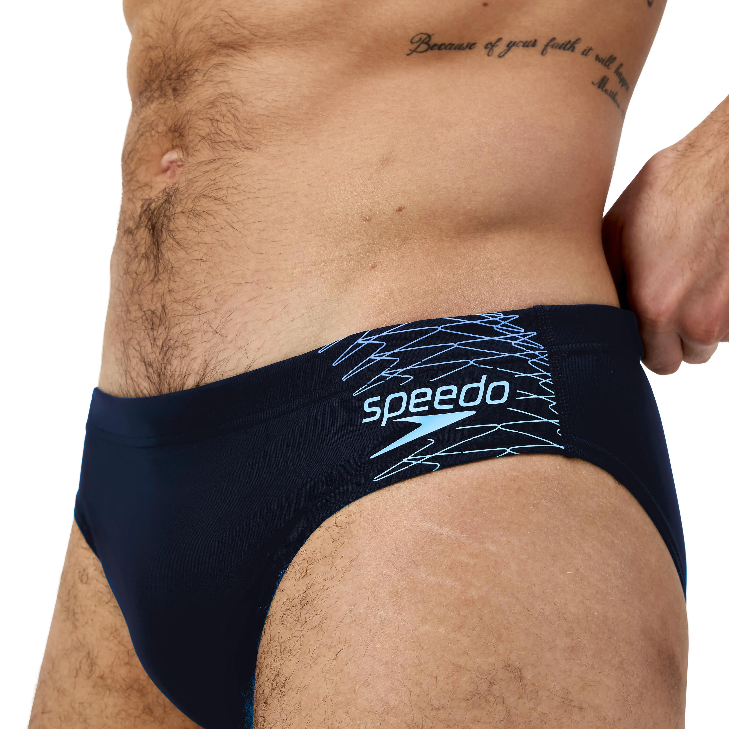 Costume slip uomo SPEEDO Medley nero azzurro 2/6