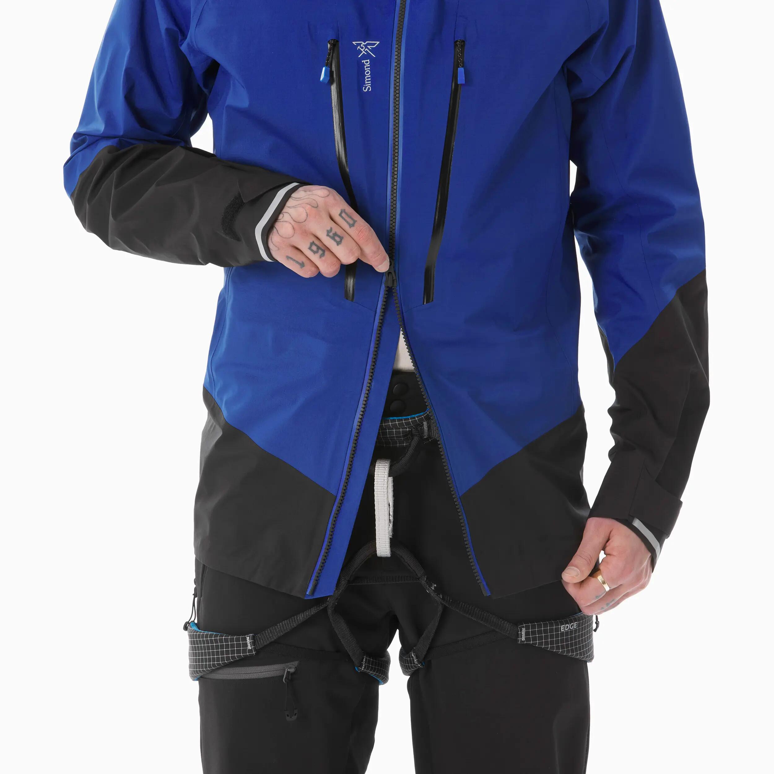 Veste d’alpinisme imperméable et légère homme, Wilder Alpi light bleu 6/11