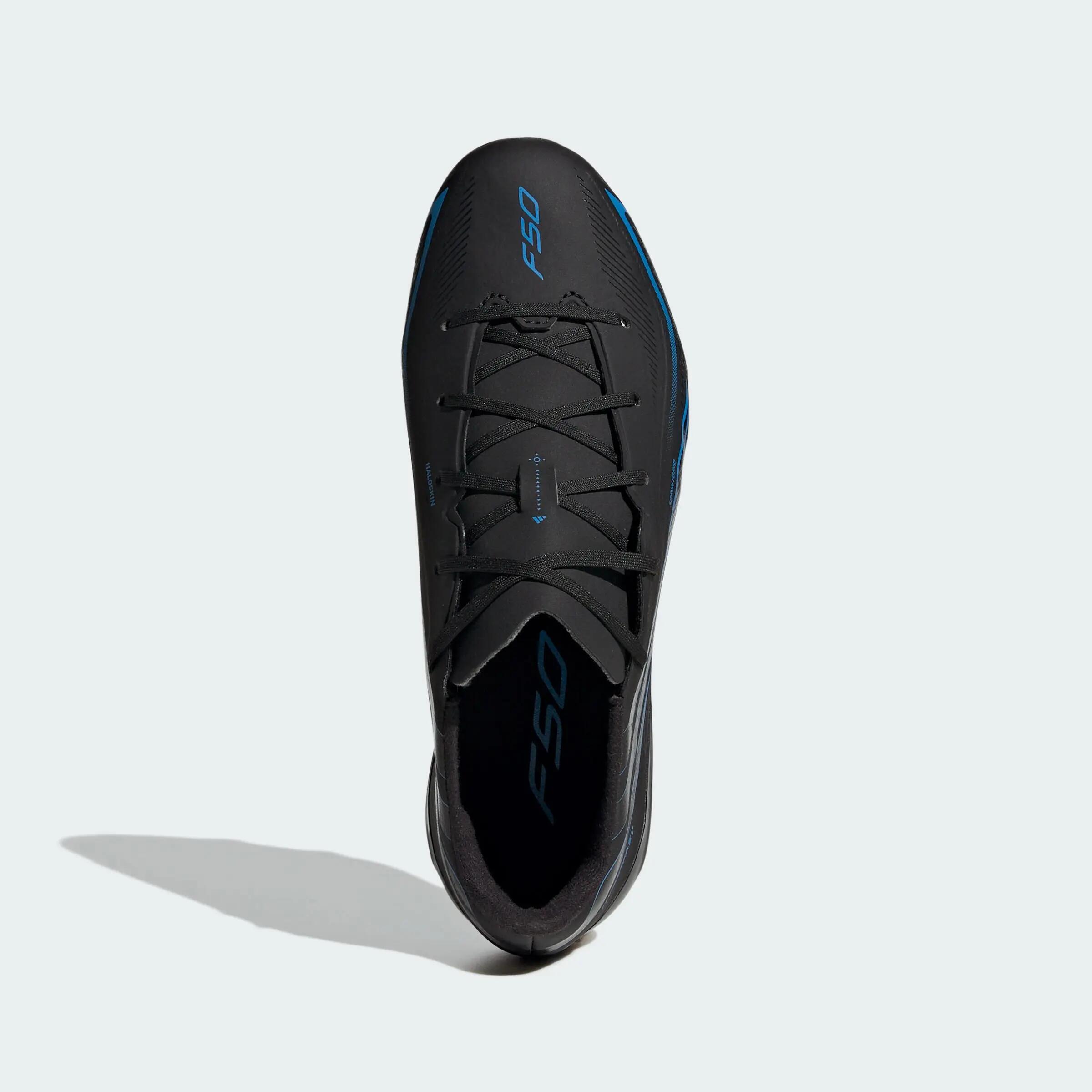 Voetbalschoenen F50 League voor kinderen FG zwart/blauw 9/10