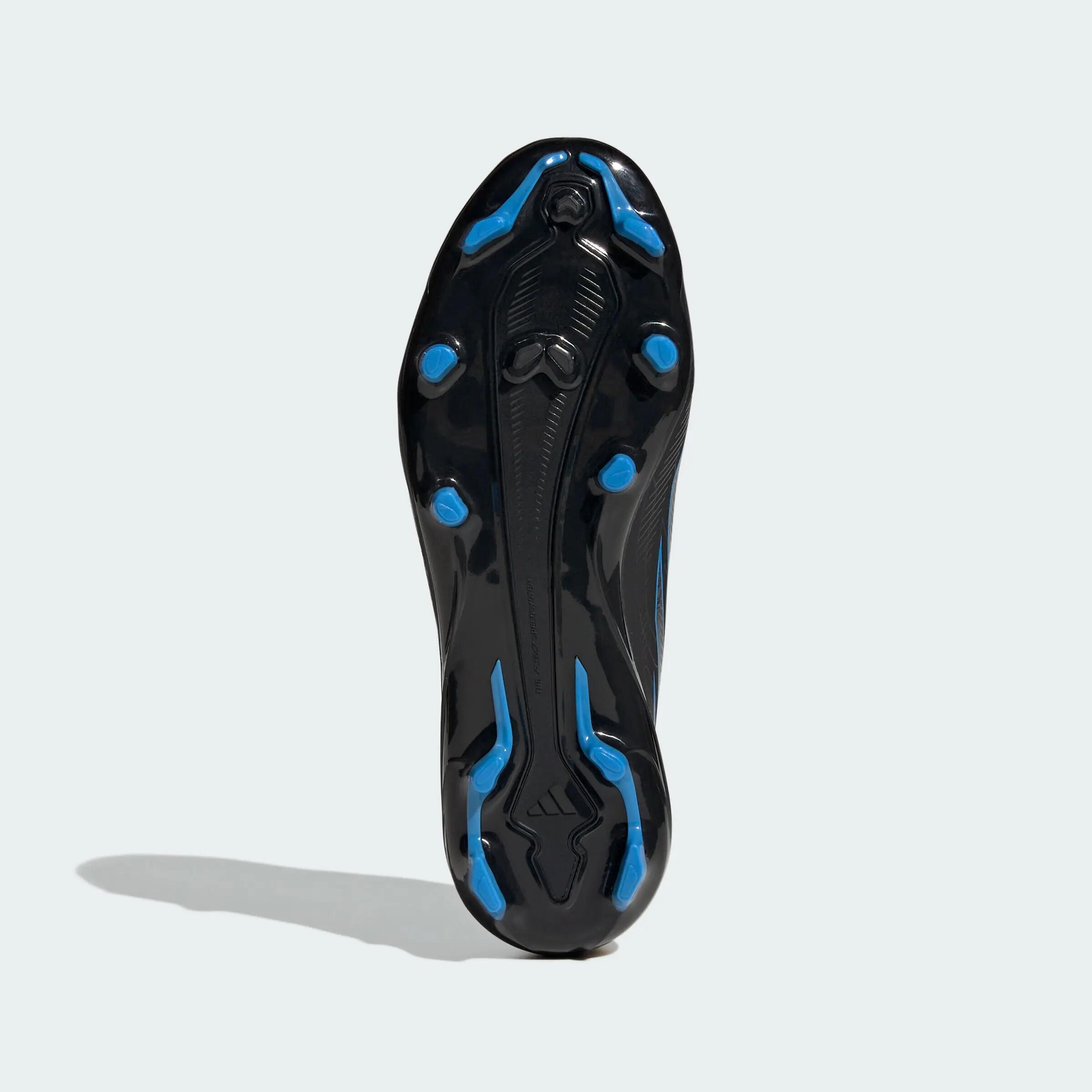 Voetbalschoenen F50 League voor kinderen FG zwart/blauw 10/10