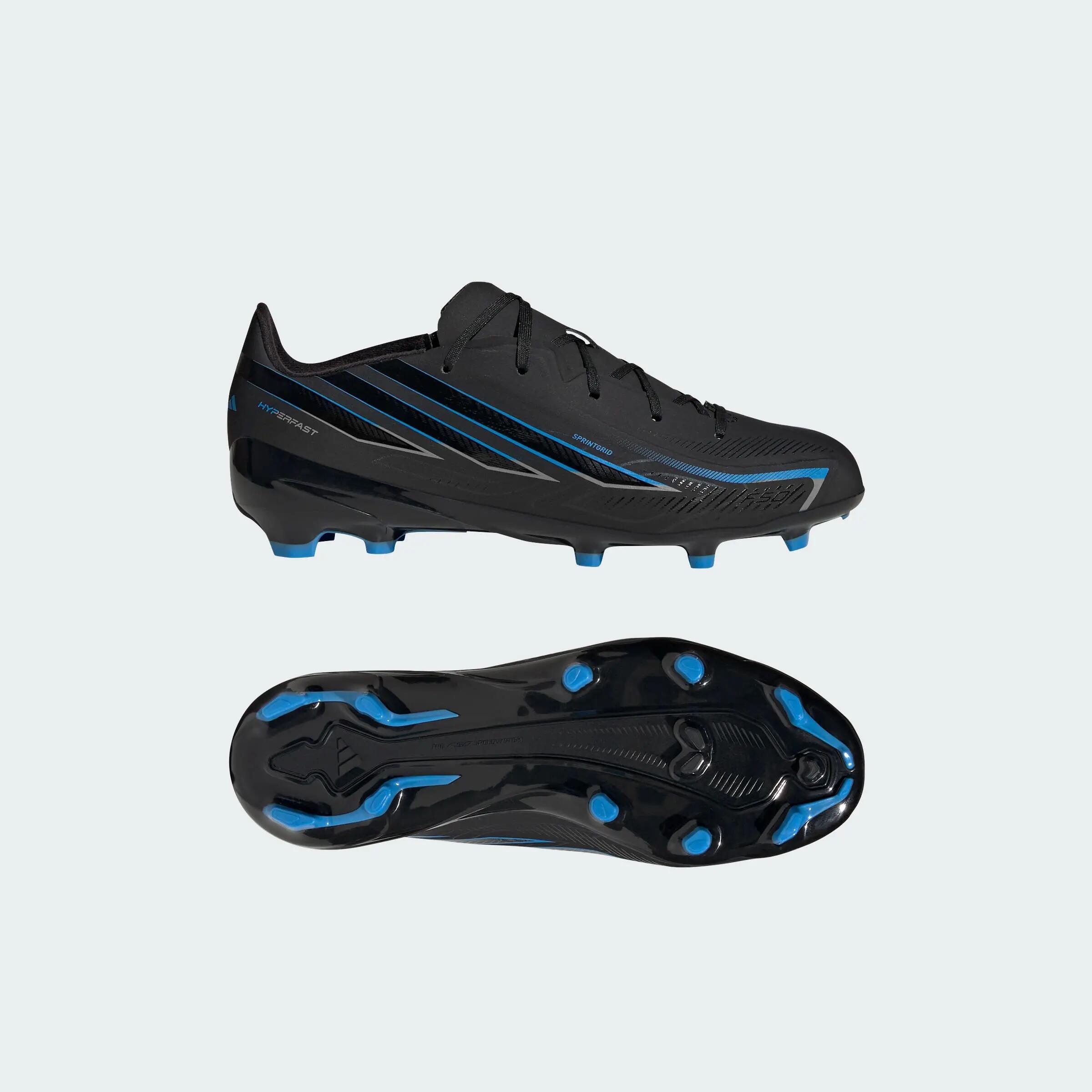 Voetbalschoenen F50 League voor kinderen FG zwart/blauw 2/10