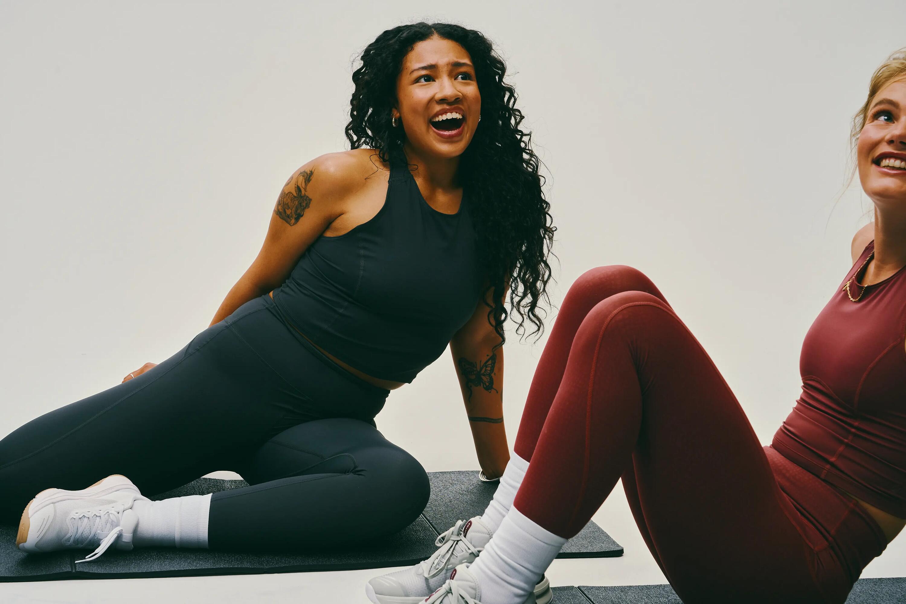 Leggings Deportivos Shape Mujer Gris Oscuro Talle Alto Moldeadores 9/18