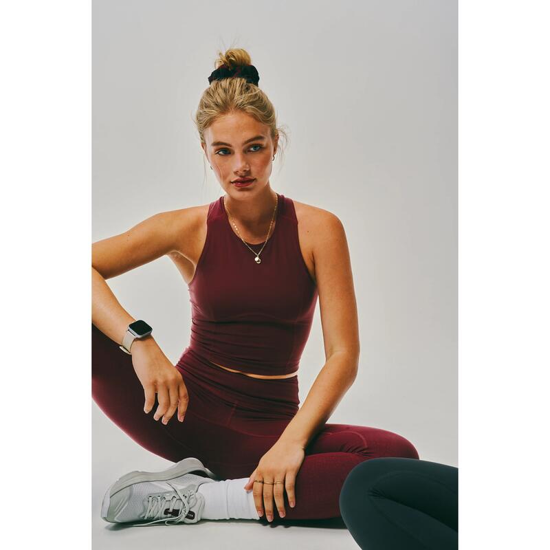 Maiou de sport scurt modelator Shape bordo damă