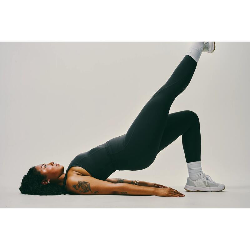 Kadın Yüksek Belli Spor Taytı - Koyu Gri - Shape