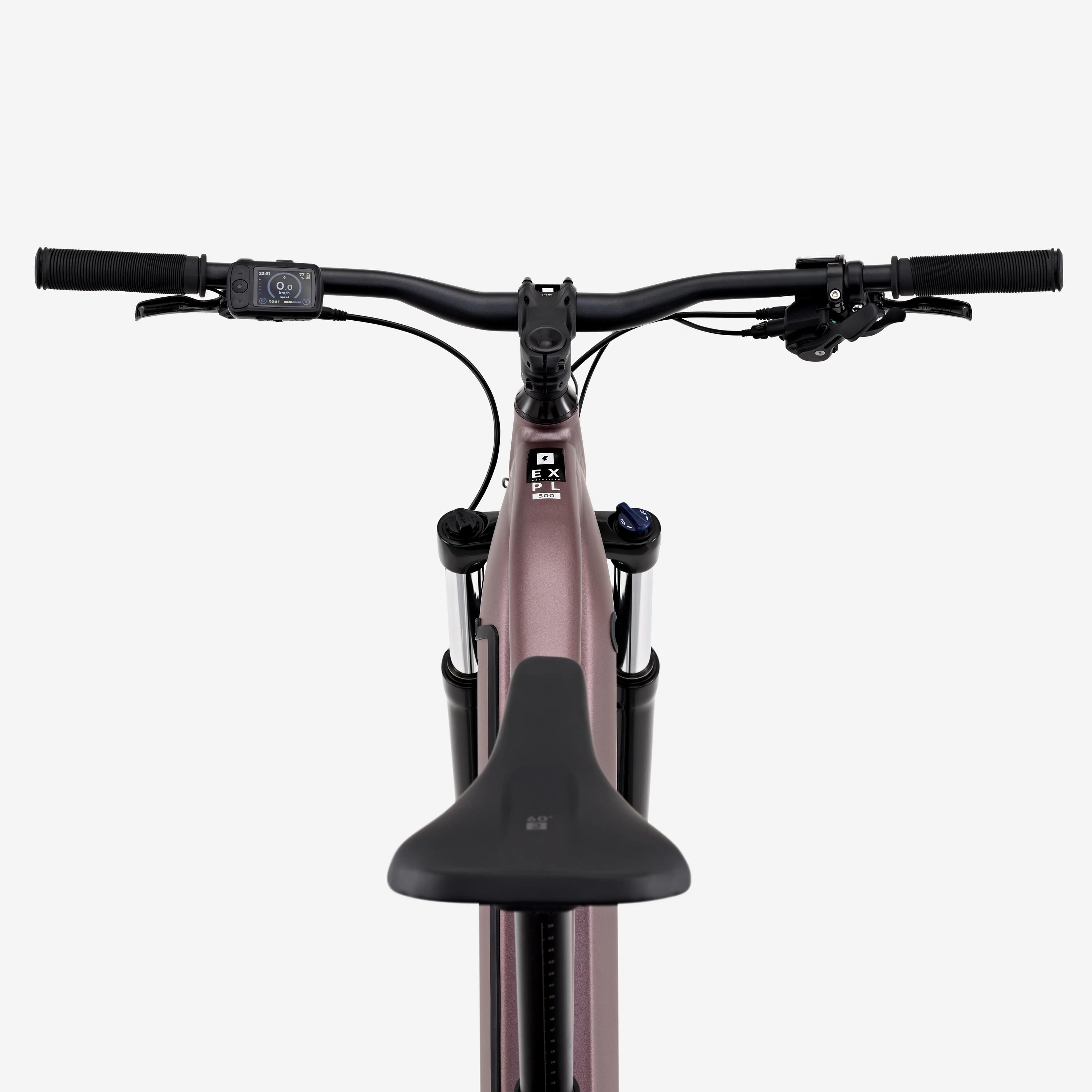 Vélo VTT électrique randonnée semi-rigide 29" Cadre Aluminium, E-EXPL 500 bleu 6/7