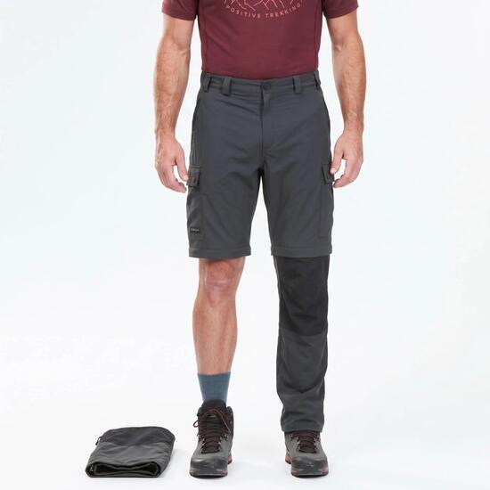 Pantalón desmontable de montaña y trekking resistente Hombre Forclaz MT100