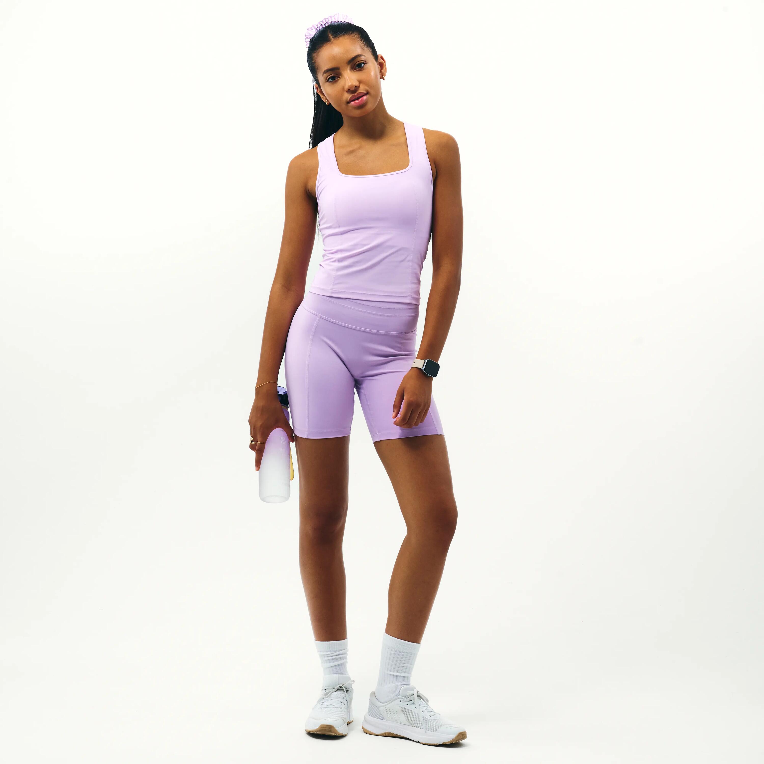 Cycliste de pilates galbant femme, Powerful Pilates violet 2/11