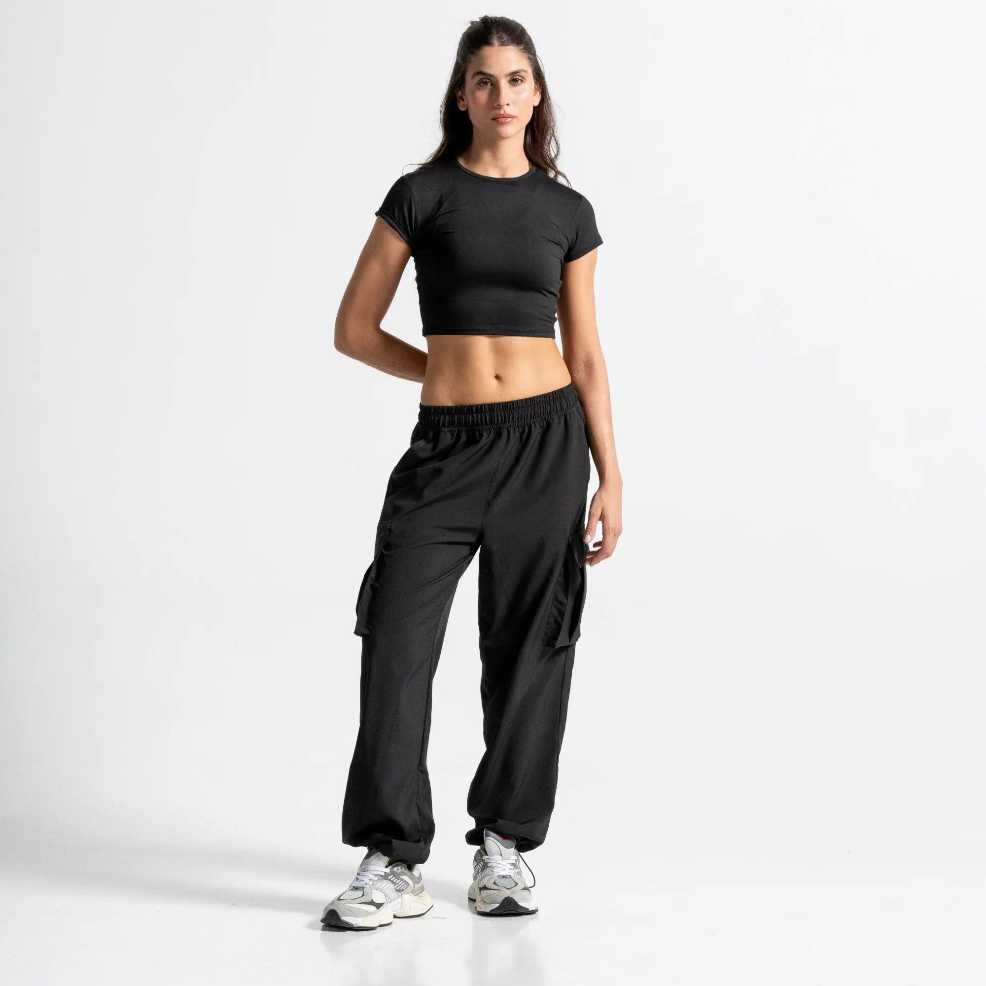 Pantalón jogger cargo para mujer Soft Chill Racketball - Negro 5/8