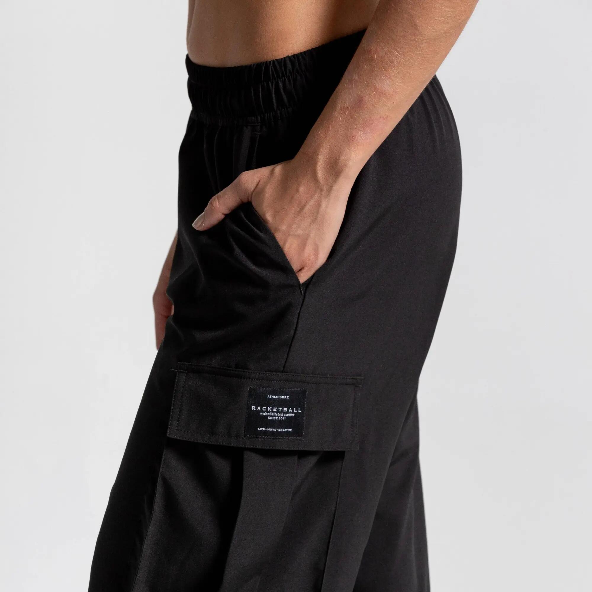 Pantalón jogger cargo para mujer Soft Chill Racketball - Negro 4/8