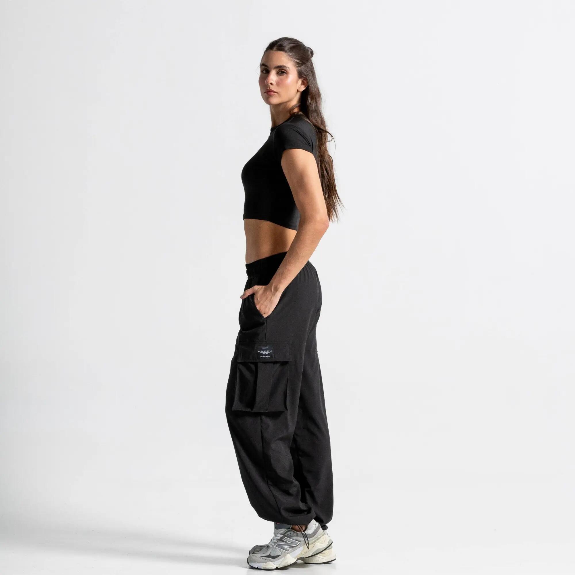 Pantalón jogger cargo para mujer Soft Chill Racketball - Negro 8/8