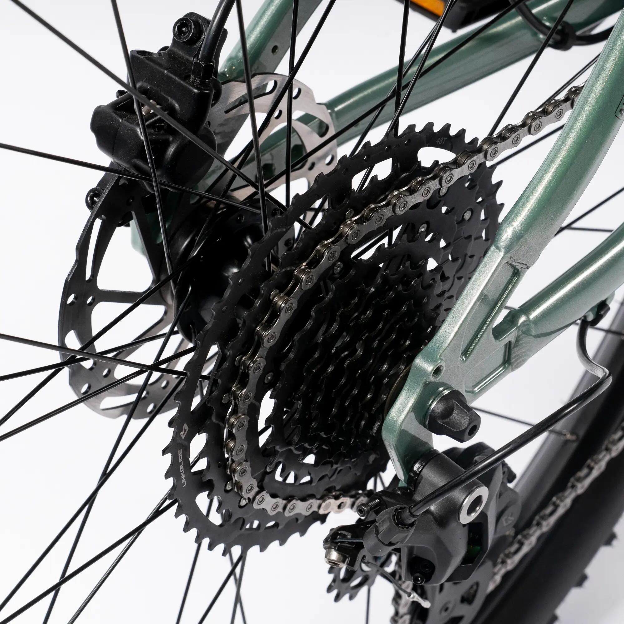 Rockrider EXPL 140 10-Gear Disc Brake All Terrain Mountain Bike - Green -  4