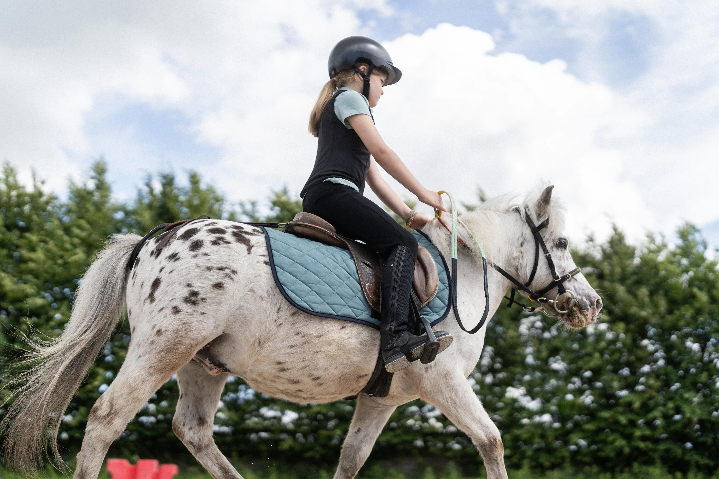 Sottosella equitazione pony e cavallo 100 verde 4/4