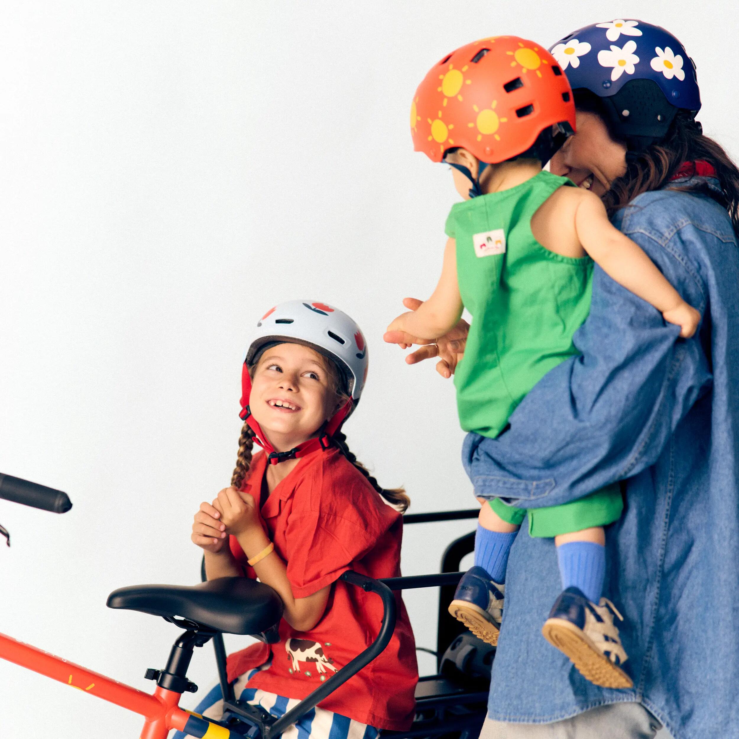 Casque vélo ville bol enfant Mathilde Cabanas X Decathlon Soleils 5/15