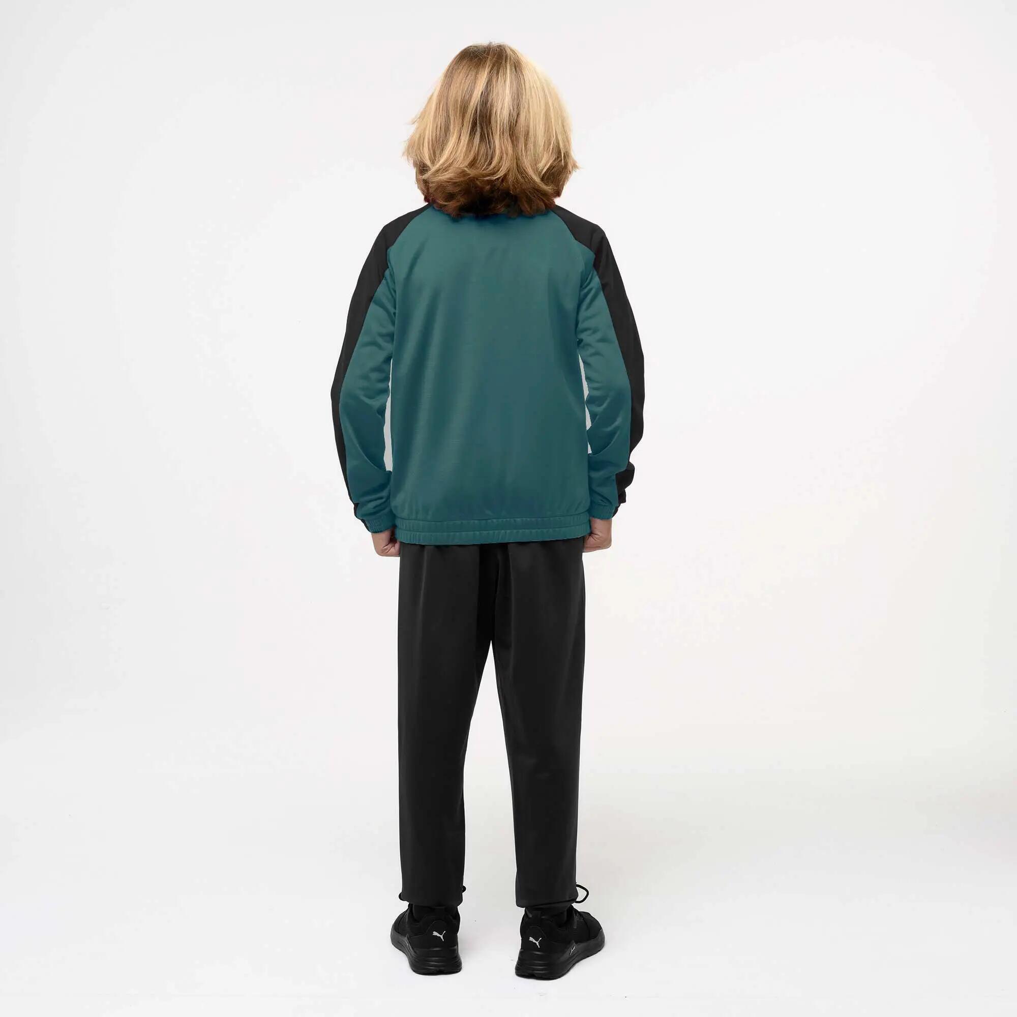 Ensemble de survêtement polyester enfant, vert et noir 4/4