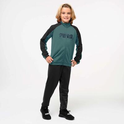 Tuta Puma bambino ginnastica poliestere blu-rosso