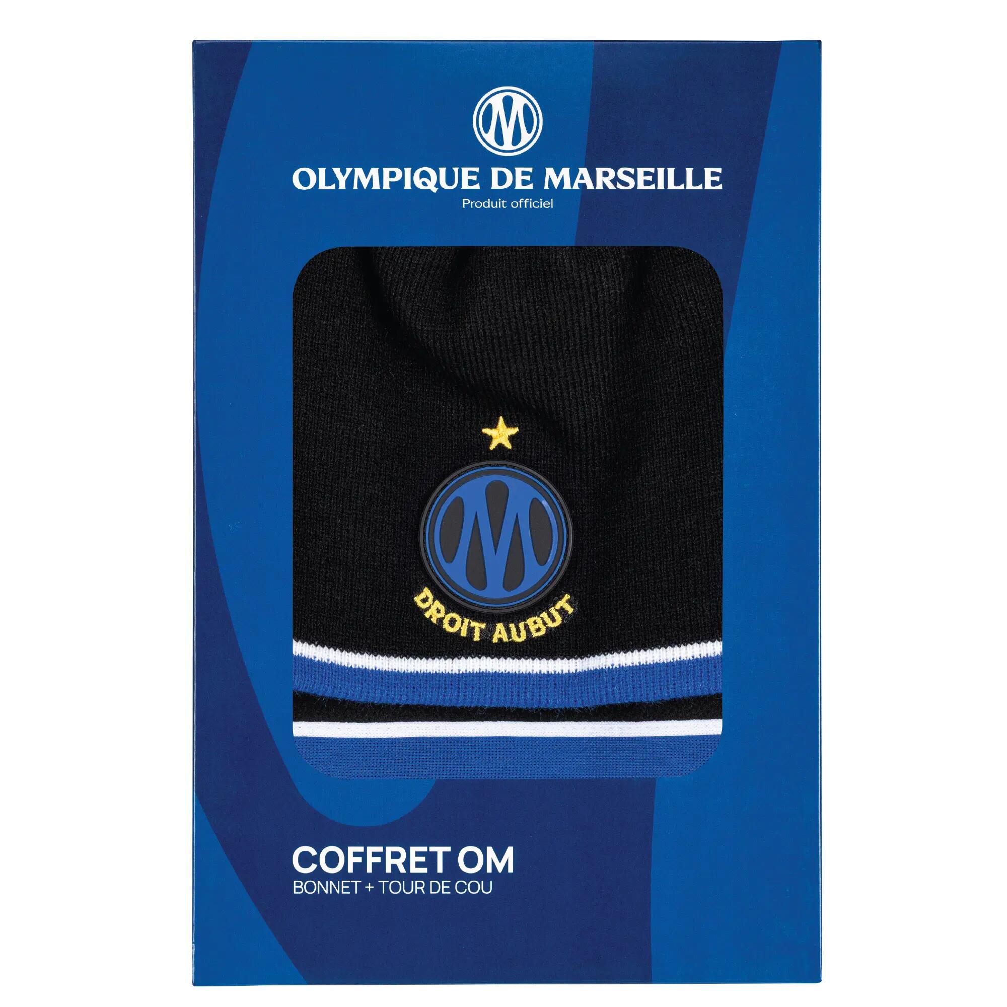 Coffret bonnet et tour de cou OM noir et bleu pour adulte 2/2