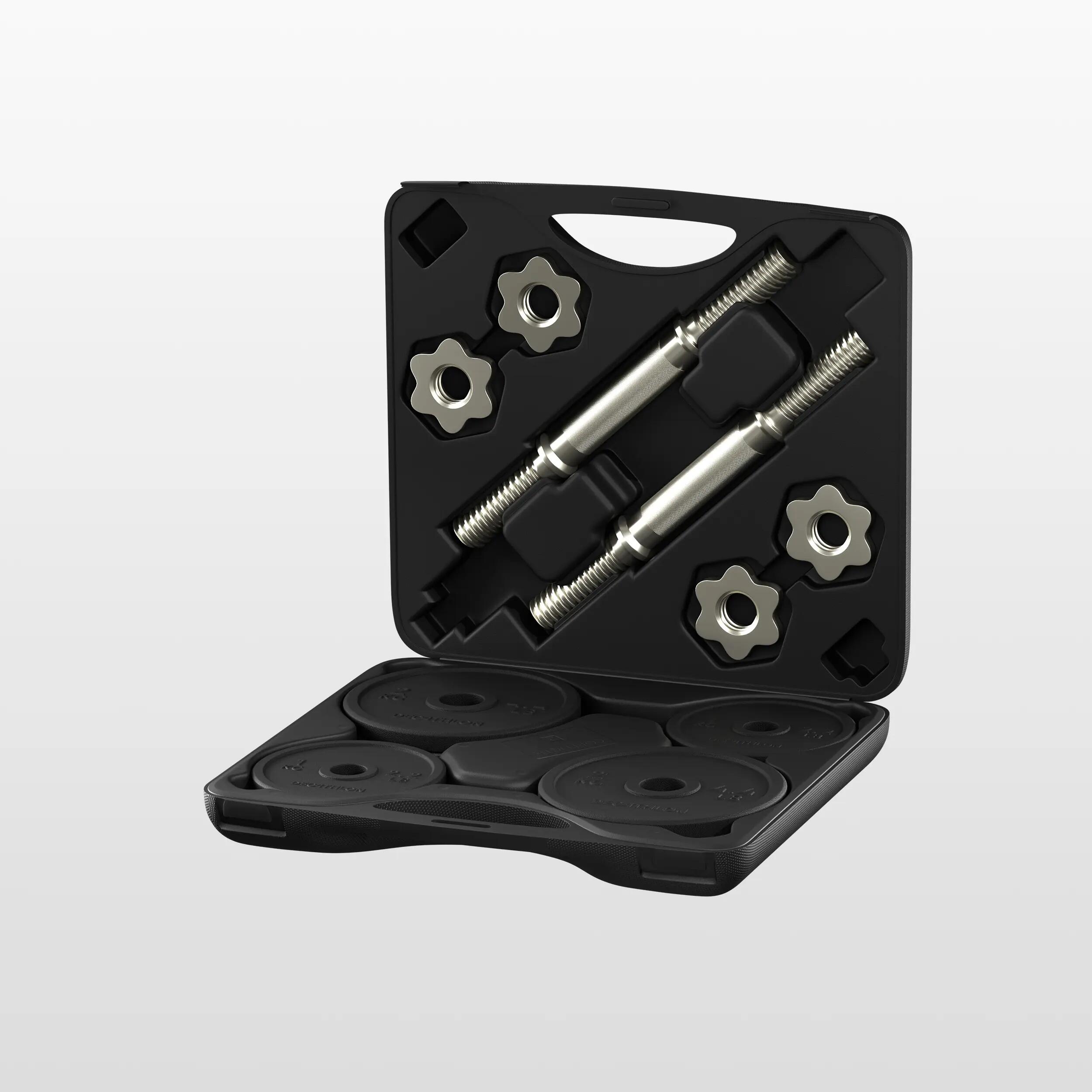 Weight Training 20 kg Partly Recycled Cast Iron Dumbbells Set -  3