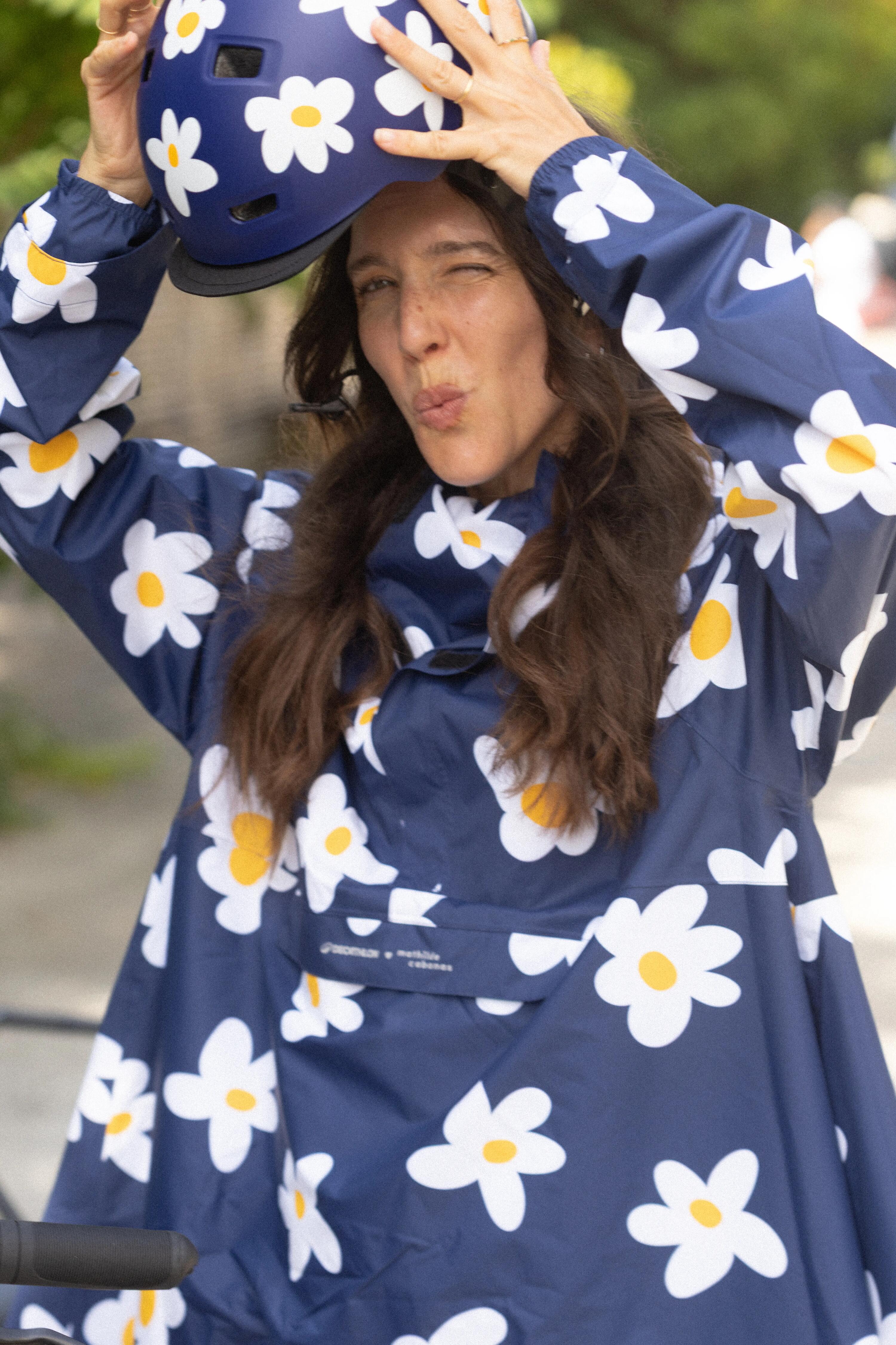 Poncho pluie vélo Mathilde Cabanas X Decathlon 12/14