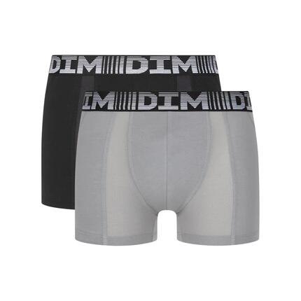 LOT DE 2 BOXERS 3D FLEX NOIR GRIS