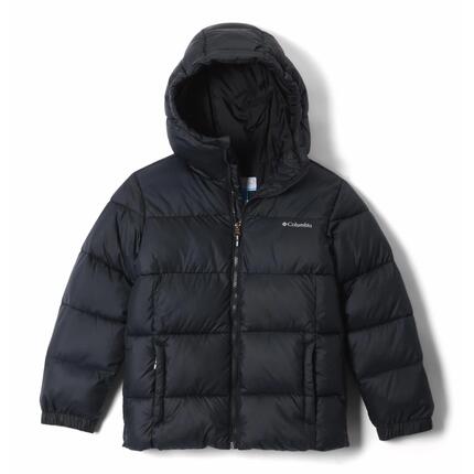 DOUDOUNE CHAUDE ENFANT 7-15 ans, PUFFECT HOODED JACKET NOIR COLUMBIA