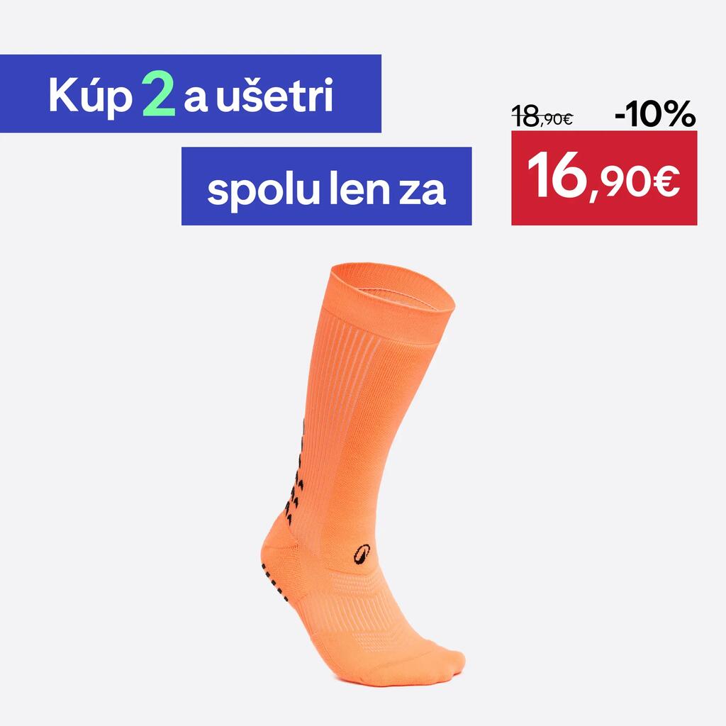 Futbalové protišmykové ponožky VIRALTO II polovysoké oranžové