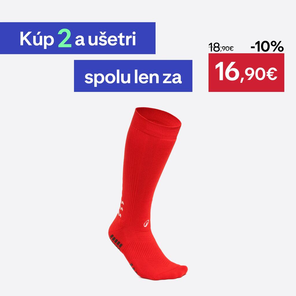 Protišmykové futbalové ponožky Viralto II Mid stredne vysoké červené