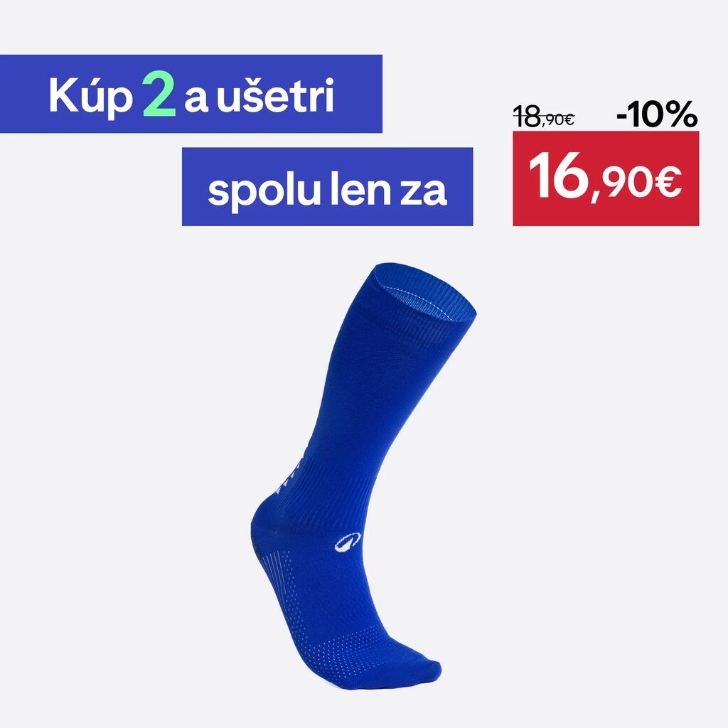 Detské futbalové ponožky Viralto II protišmykové vysoké modré