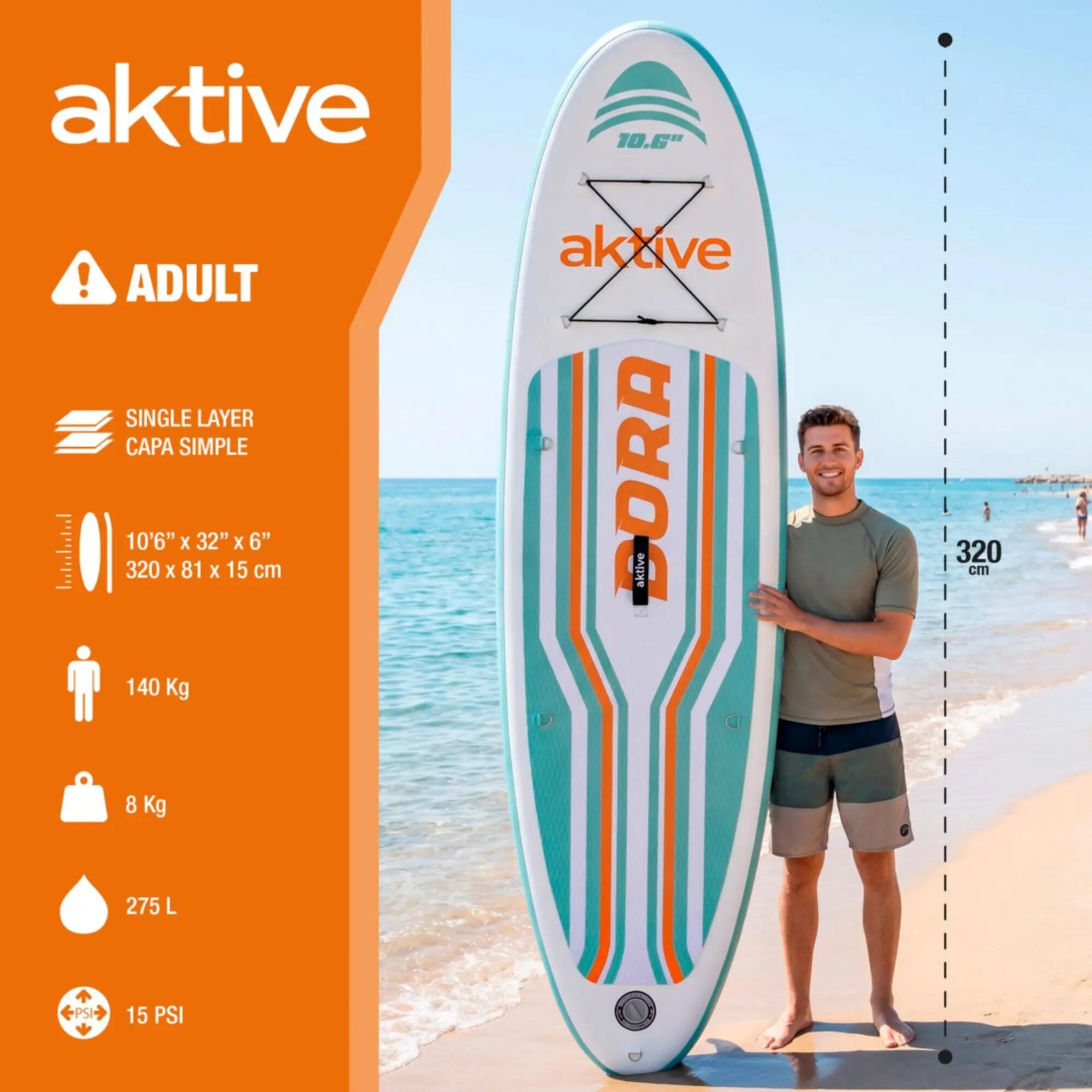 Tabla paddle surf hinchable 10.6'' hasta 140kg 2/4