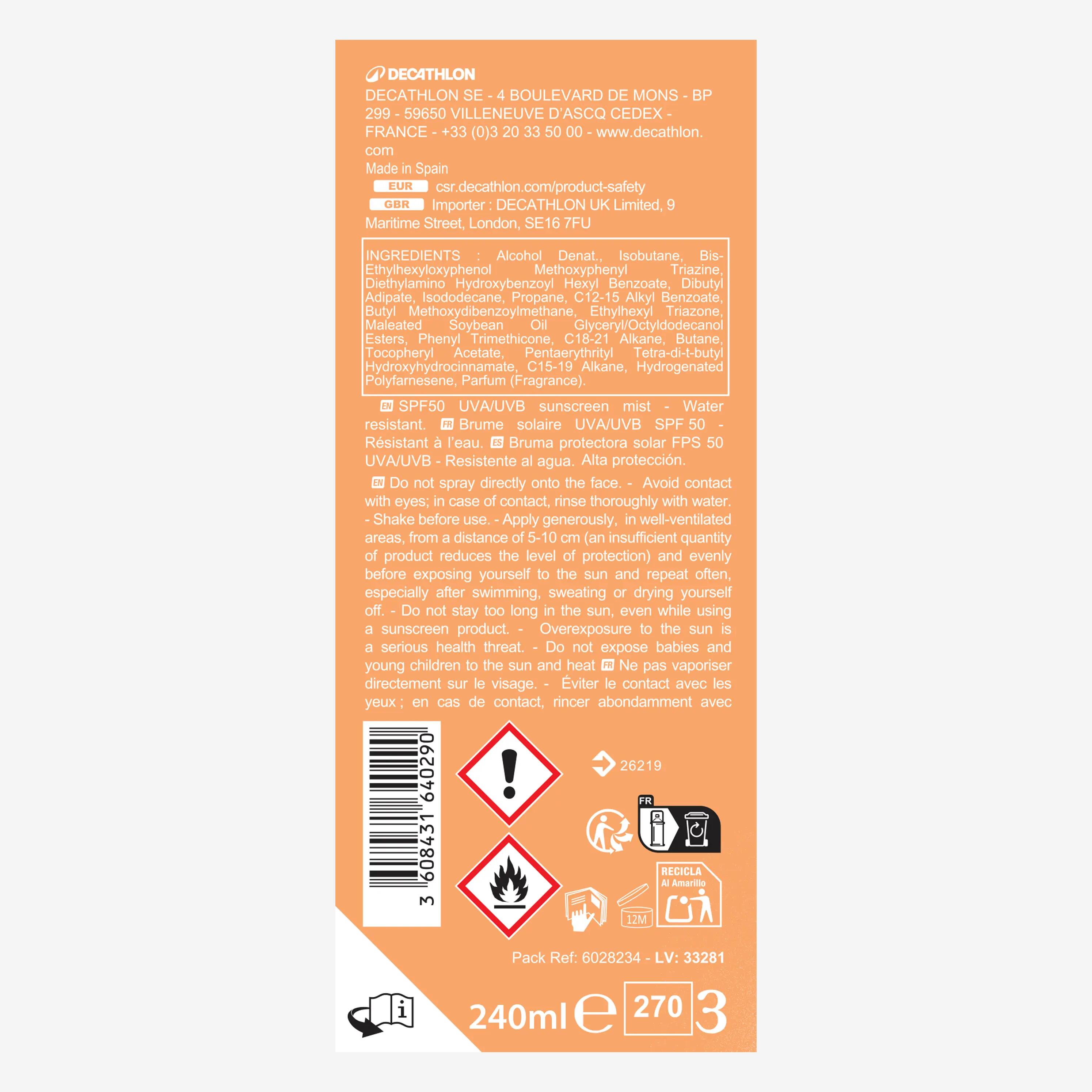 Spray solare SPF50 200ml 6/6