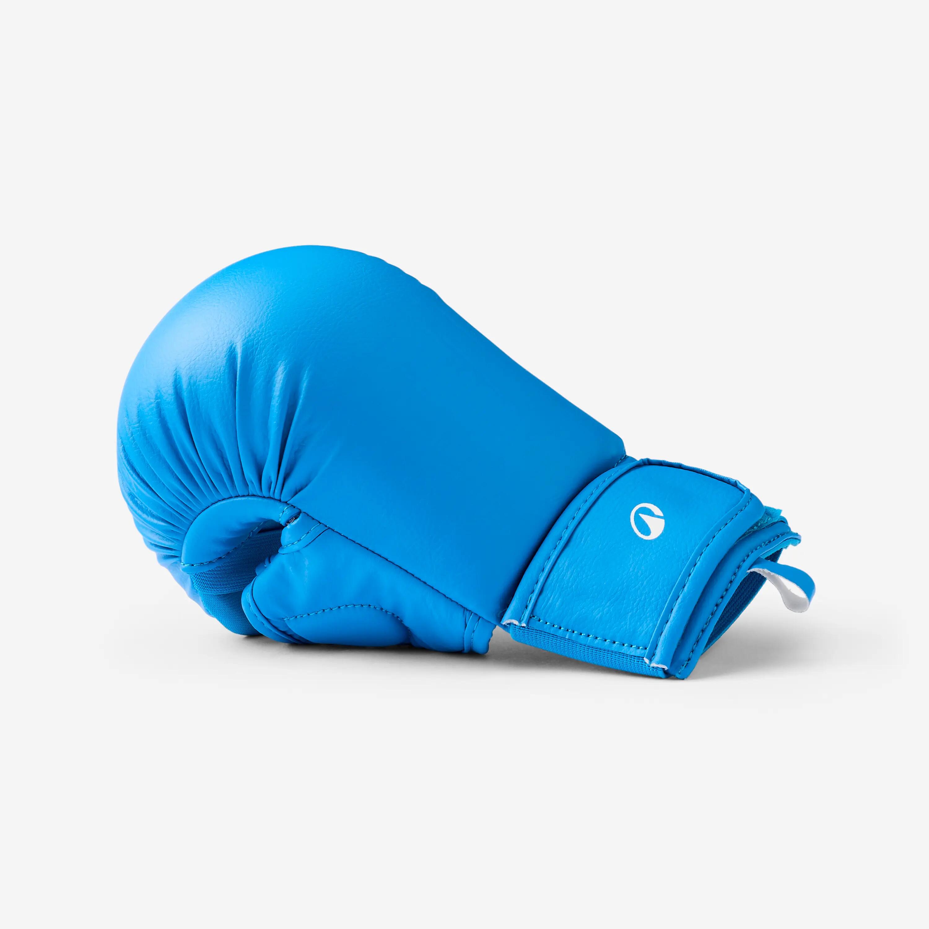 Mezzi guanti karate 900 blu 4/8