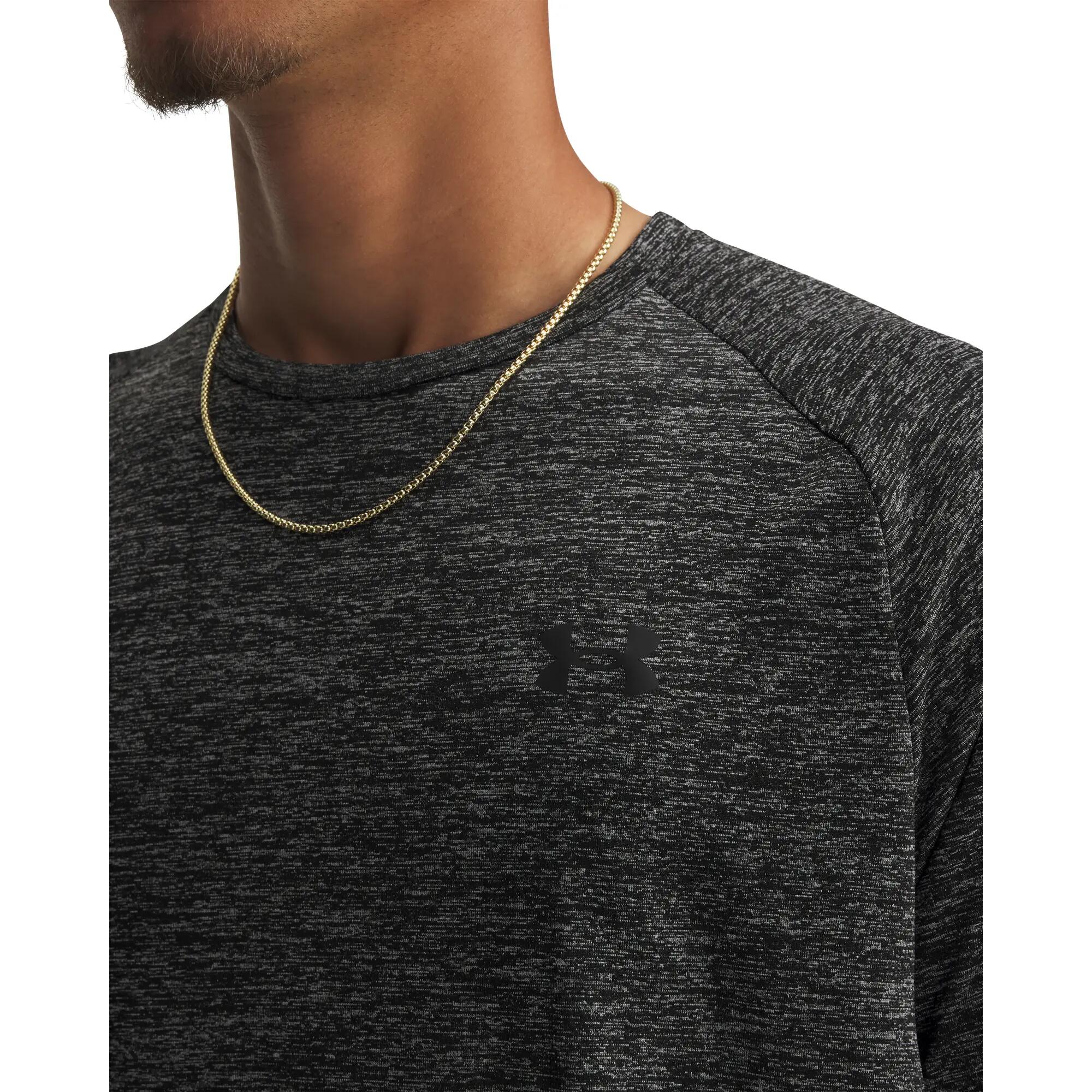 Camiseta Fitness Gris Transpirable Corte Holgado 3/5