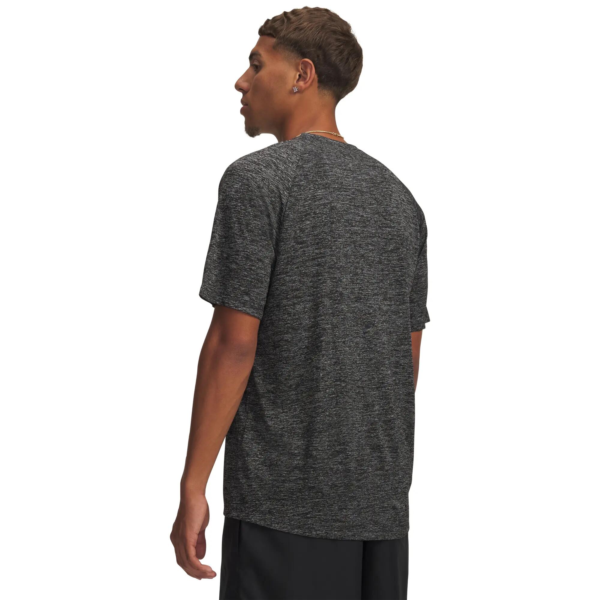 Camiseta Fitness Gris Transpirable Corte Holgado 2/5