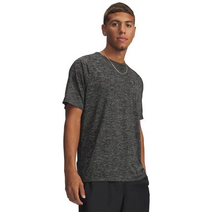Tee-shirt de fitness à manches courtes homme, noir