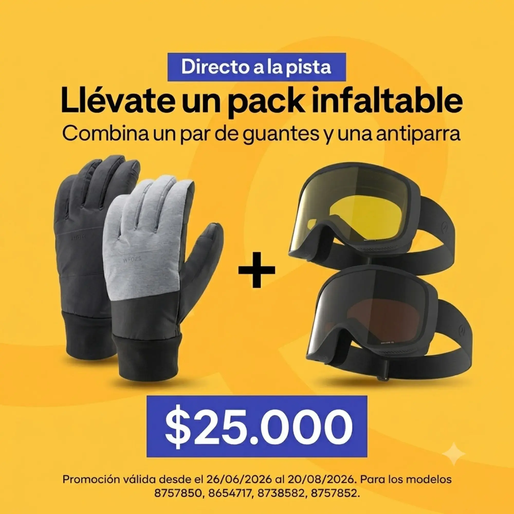 Combo Guantes y Antiparras