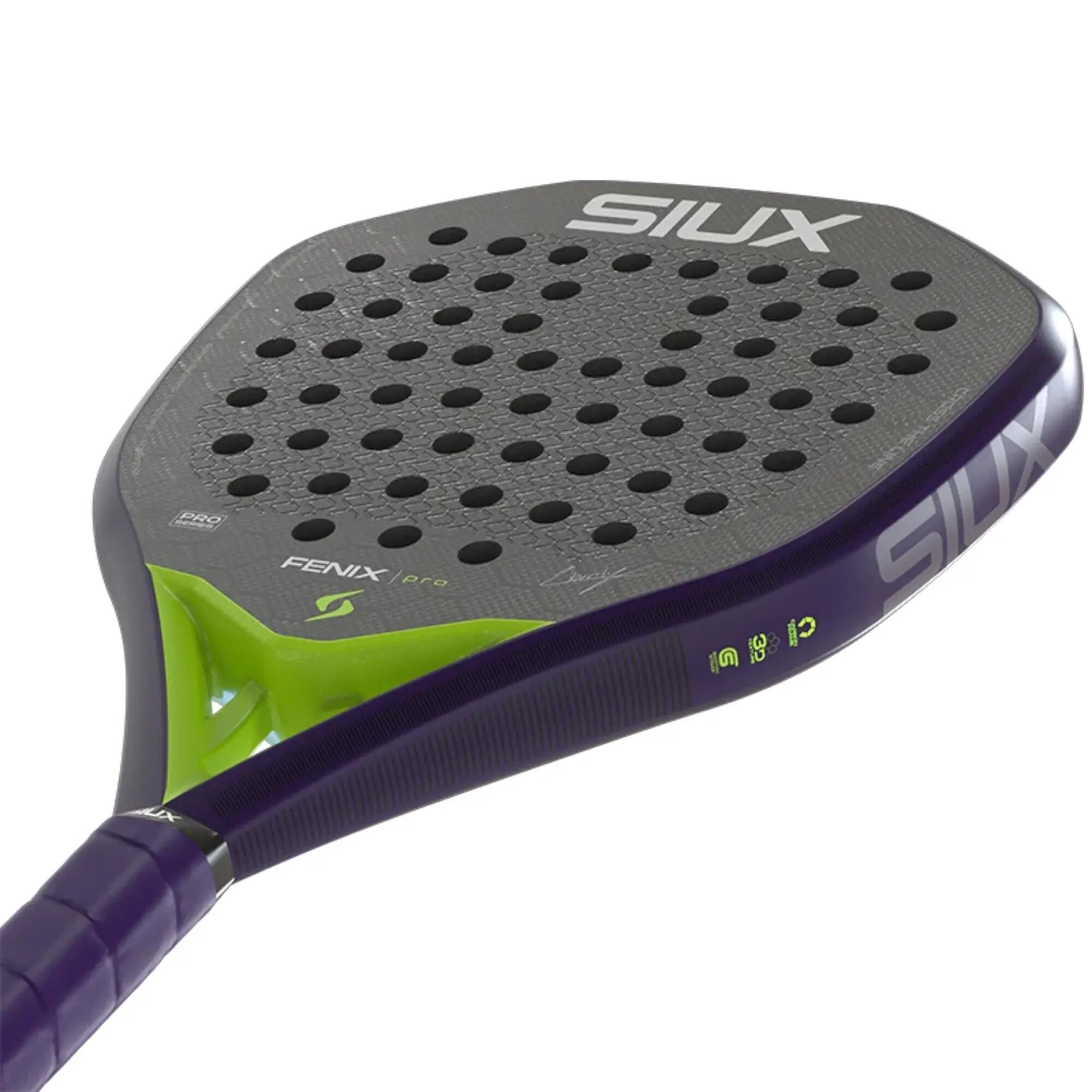 Pala de pàdel SIUX Fenix Pro 2026 Glow Purple. Ausburguer. 4/5