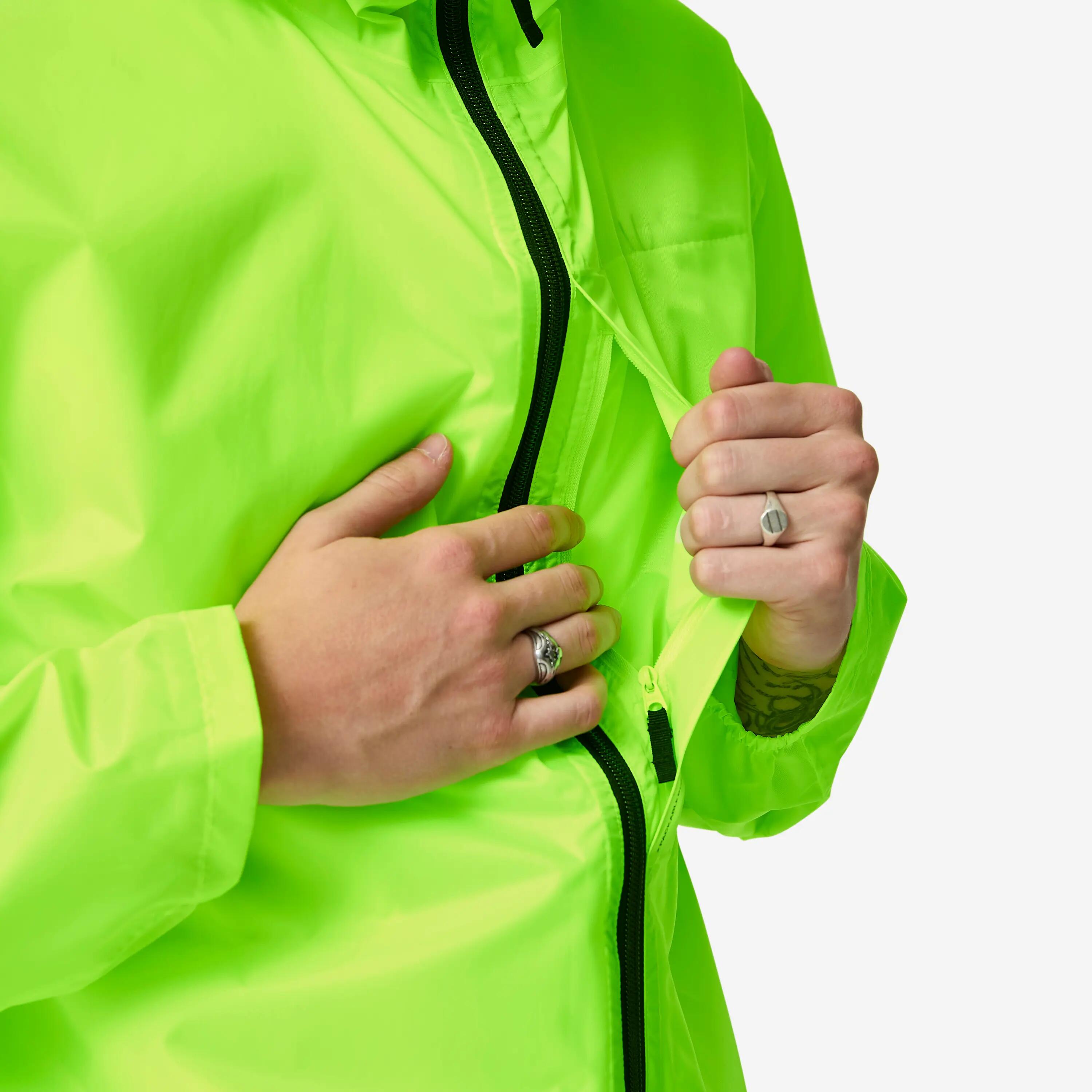 Unisex cyklistická pláštěnka 120 pro viditelnost ve dne 10/11