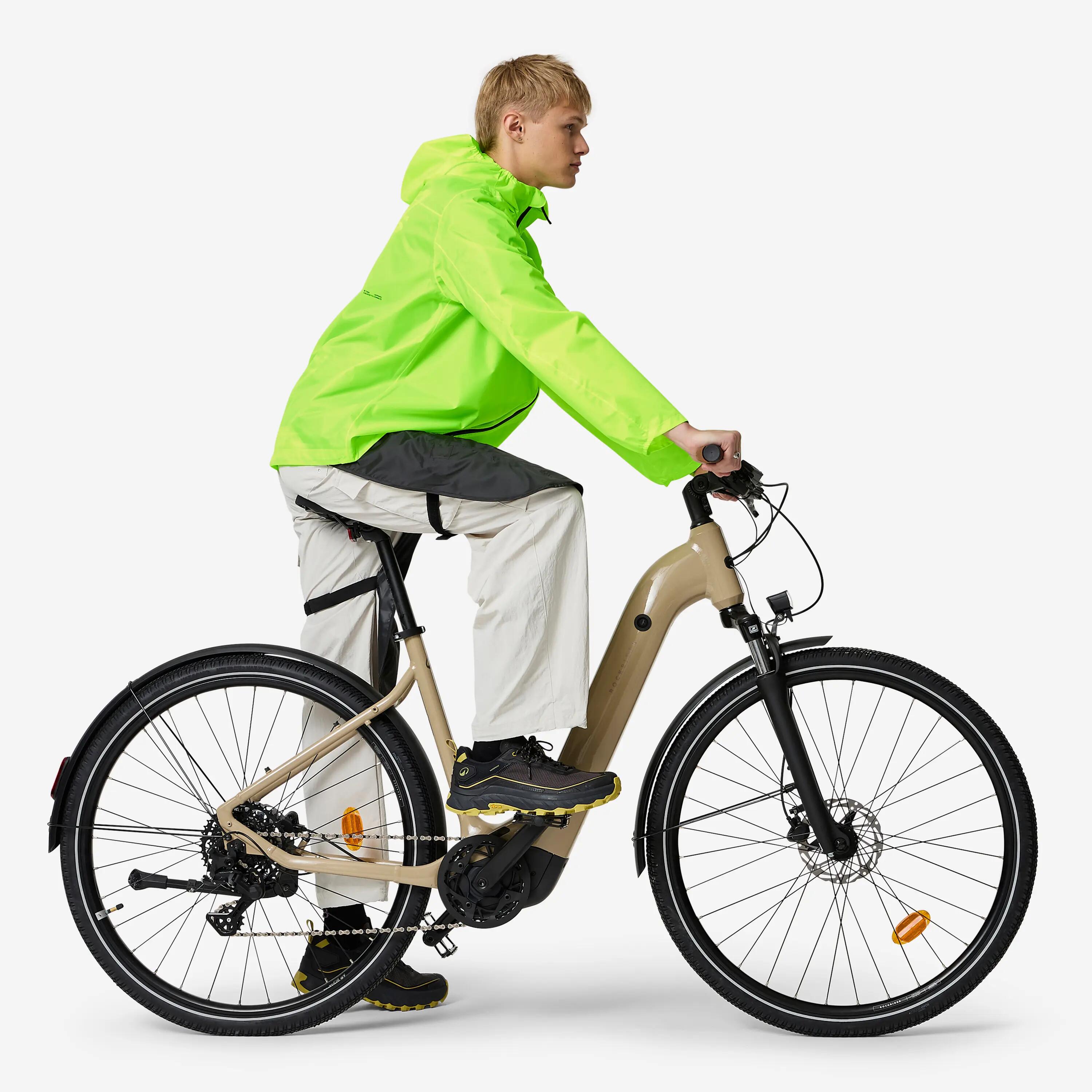 Unisex cyklistická pláštěnka 120 pro viditelnost ve dne 3/11
