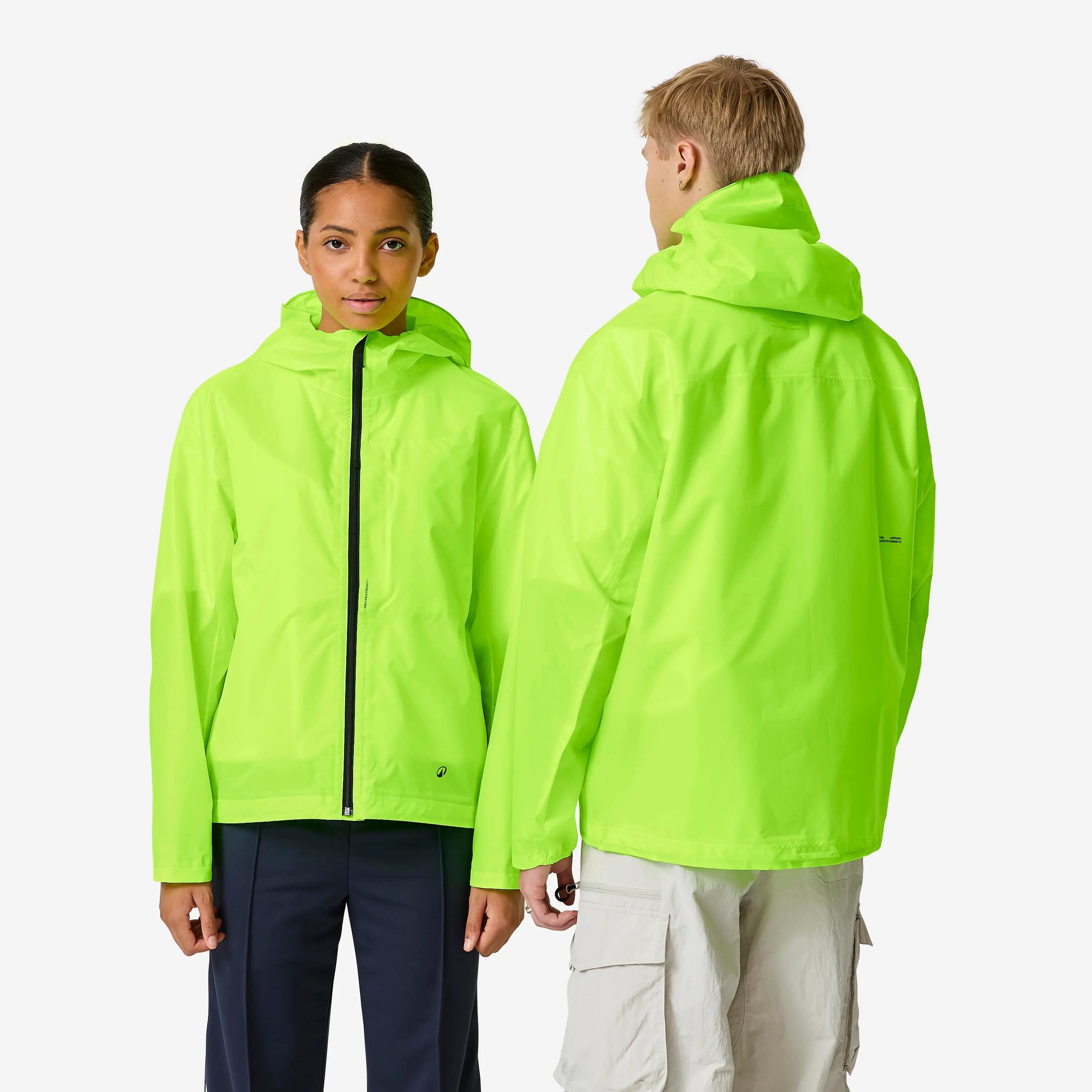 Unisex cyklistická pláštěnka 120 pro viditelnost ve dne 4/11