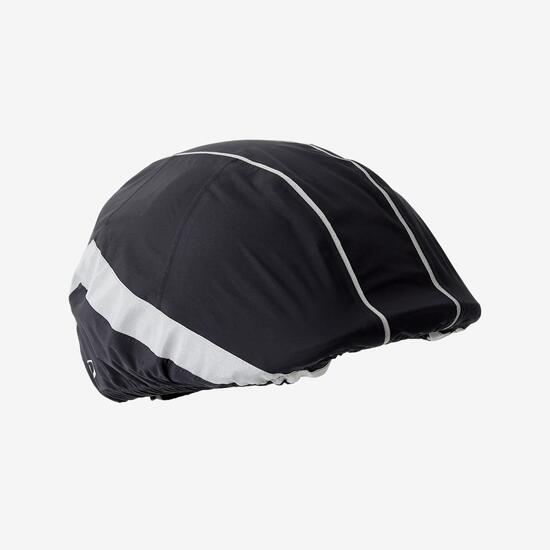Ochraniacz rowerowy przeciwdeszczowy na kask Btwin 940 odblaskowy