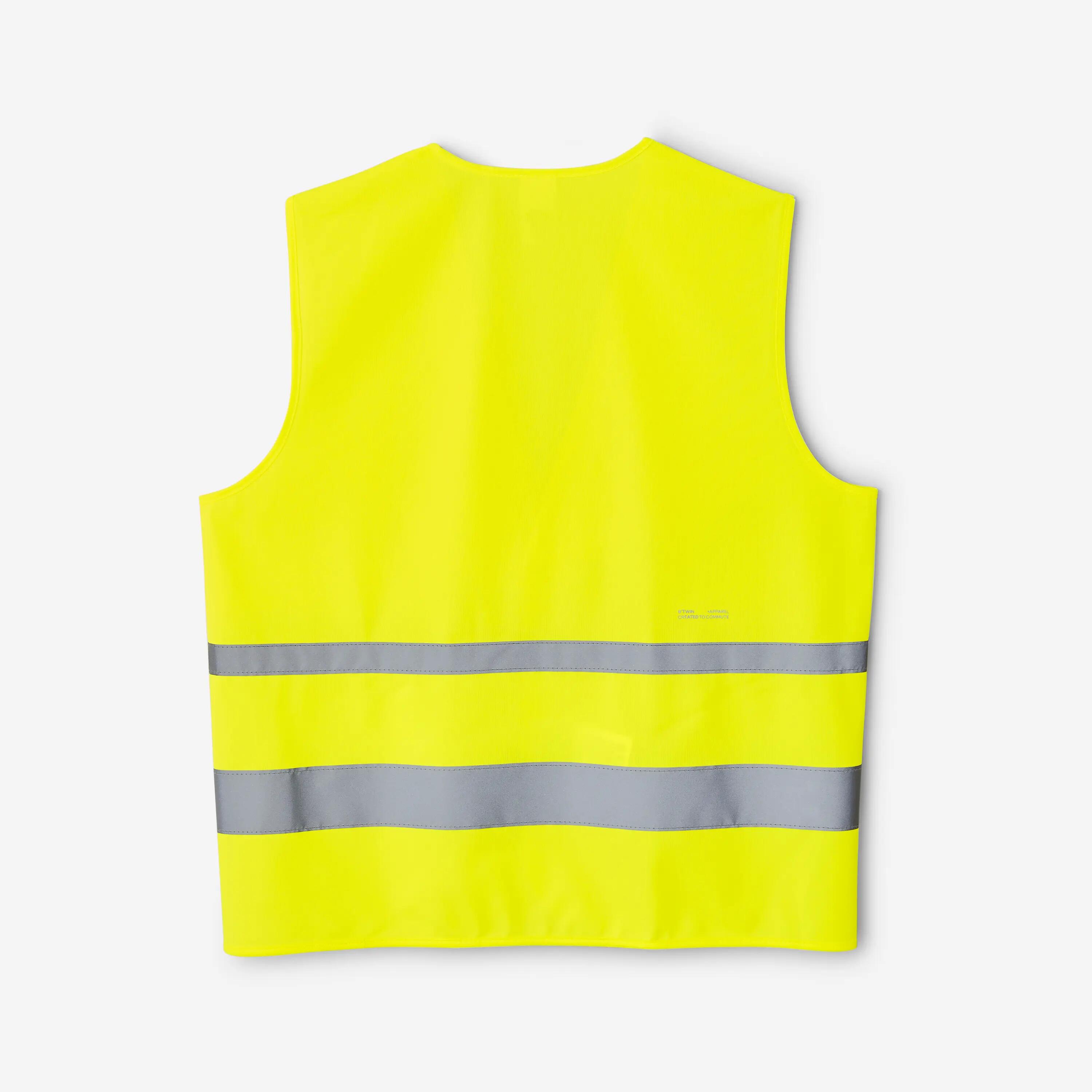 Adult High Visibility Cycling Safety Vest - Neon Yellow -  2