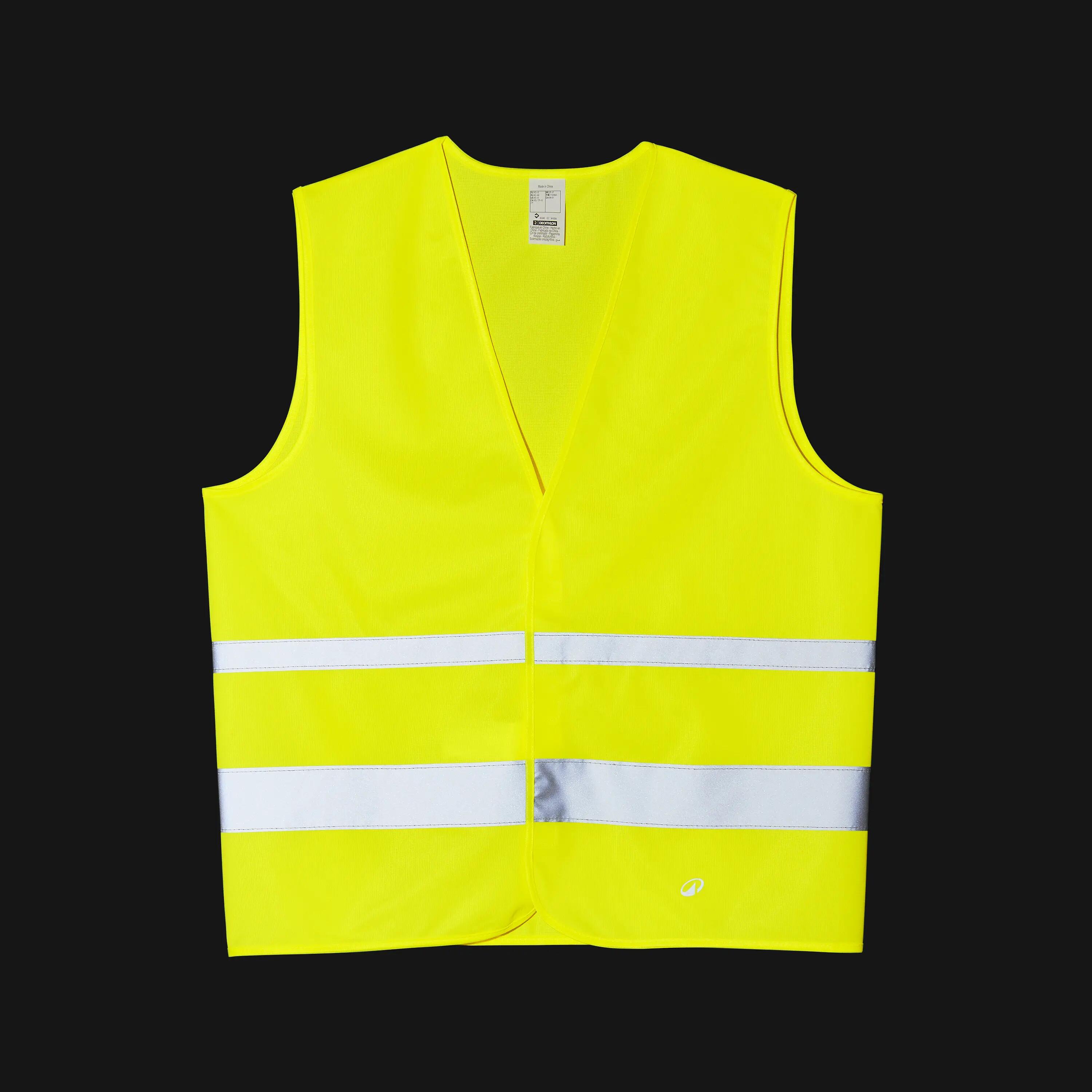 Chaleco Seguridad Alta Visibilidad Ciclismo Amarillo Fluorescente 3/3