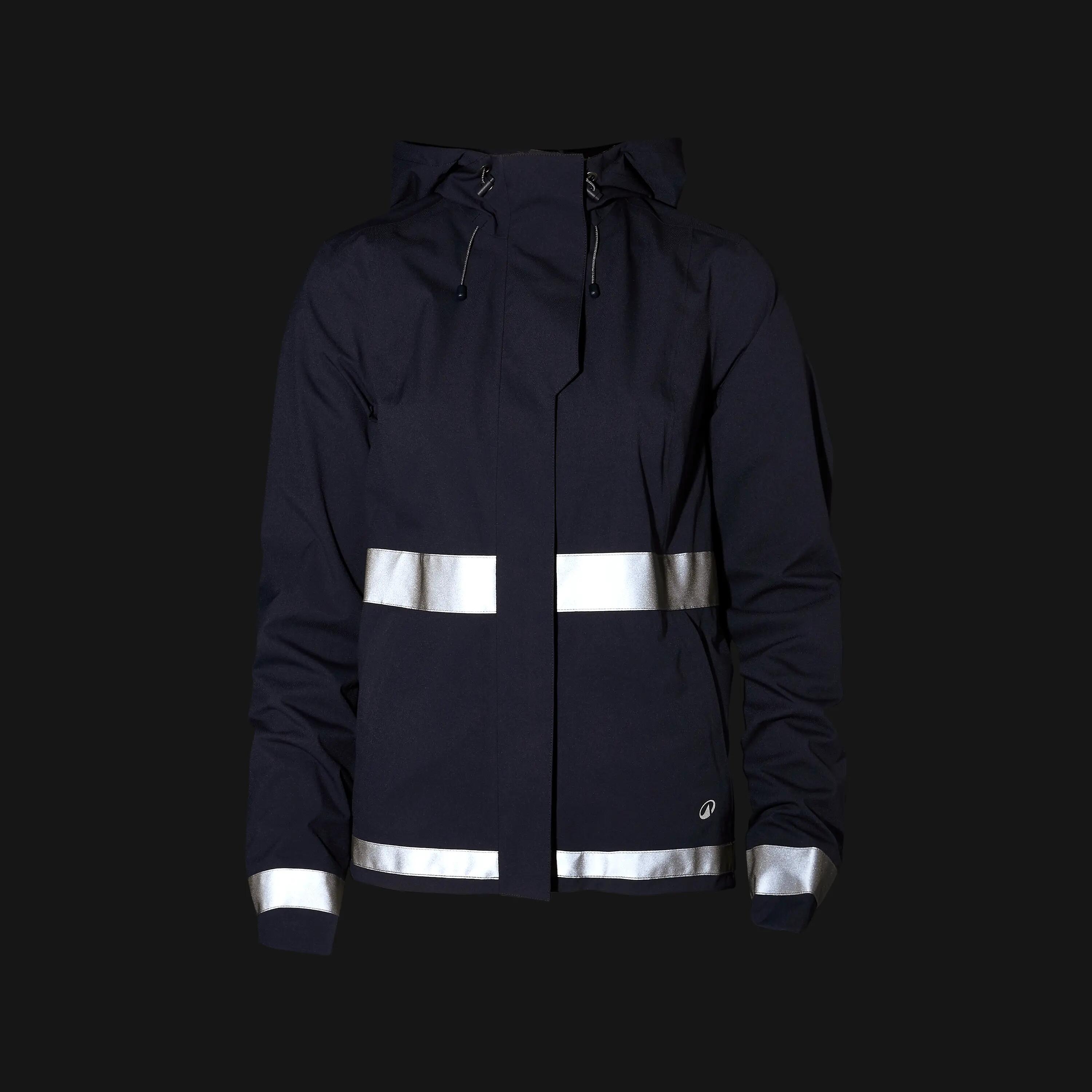 Giacca impermeabile ciclismo donna 540 riflettente blu 11/17
