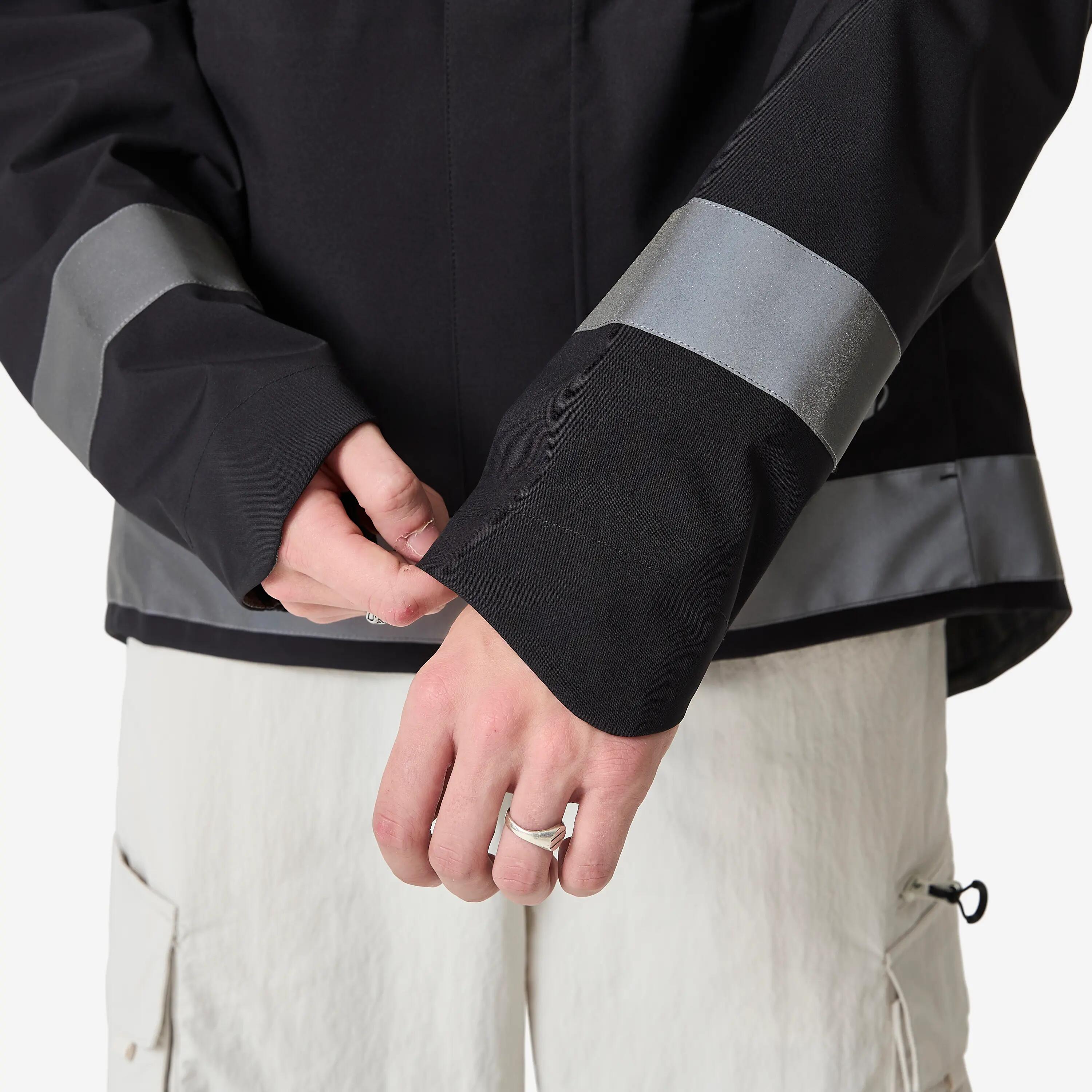 Fahrrad Regenjacke City 540 Herren sichtbar bei Nacht schwarz  5/15