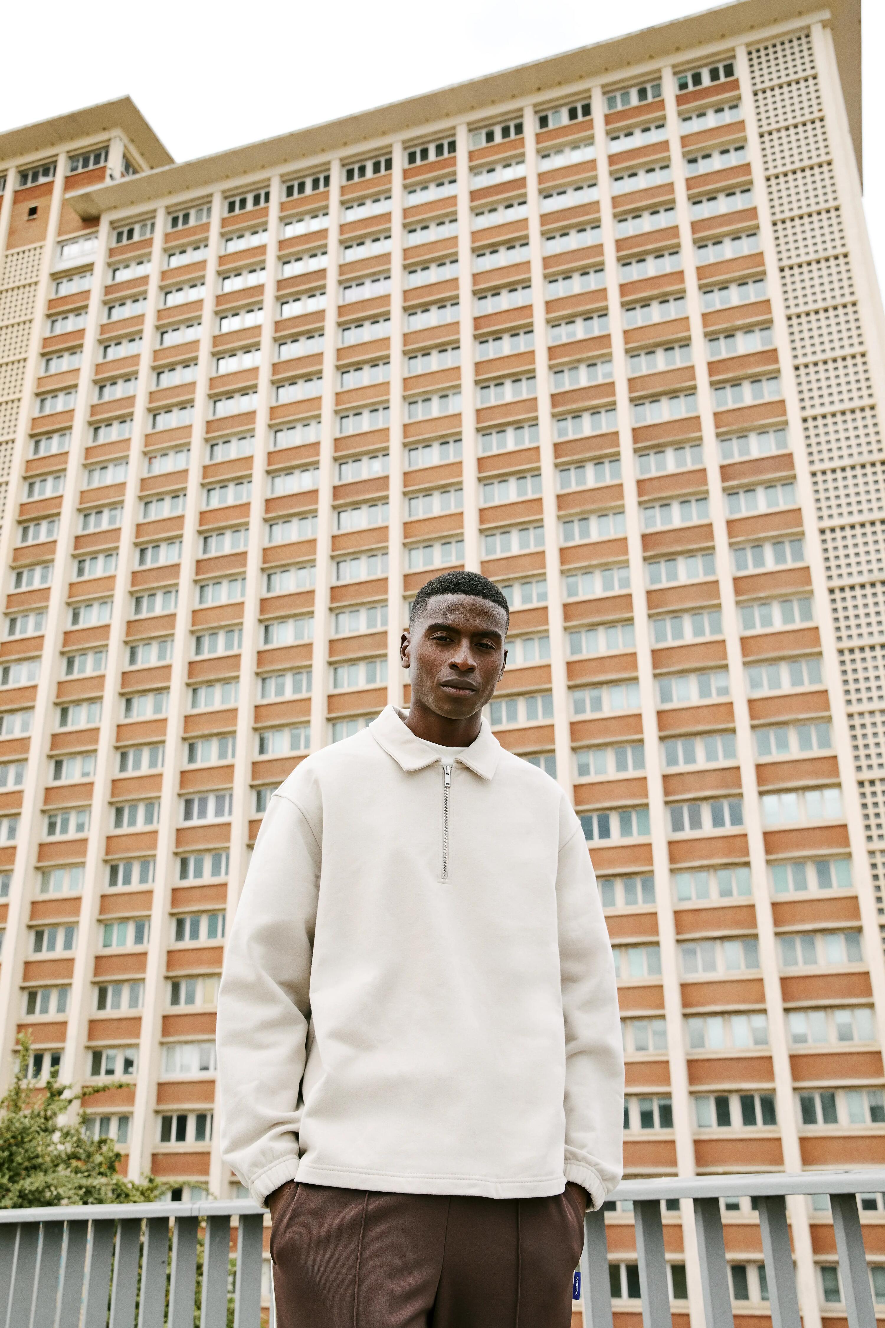 Sweat polo relax homme, Heritage, beige 5/5