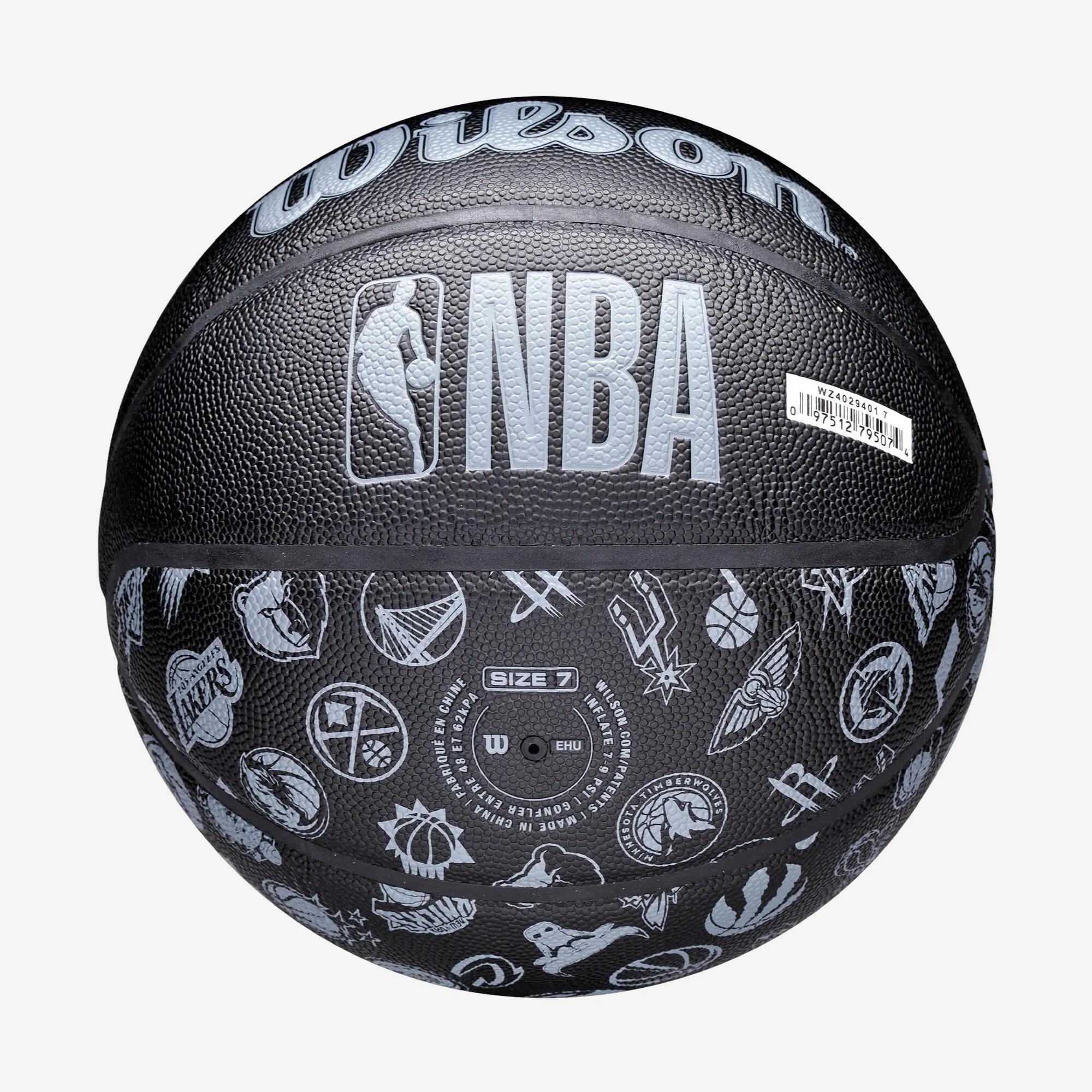 Basketbalový míč All Team s logy týmů NBA velikost 7 7/7