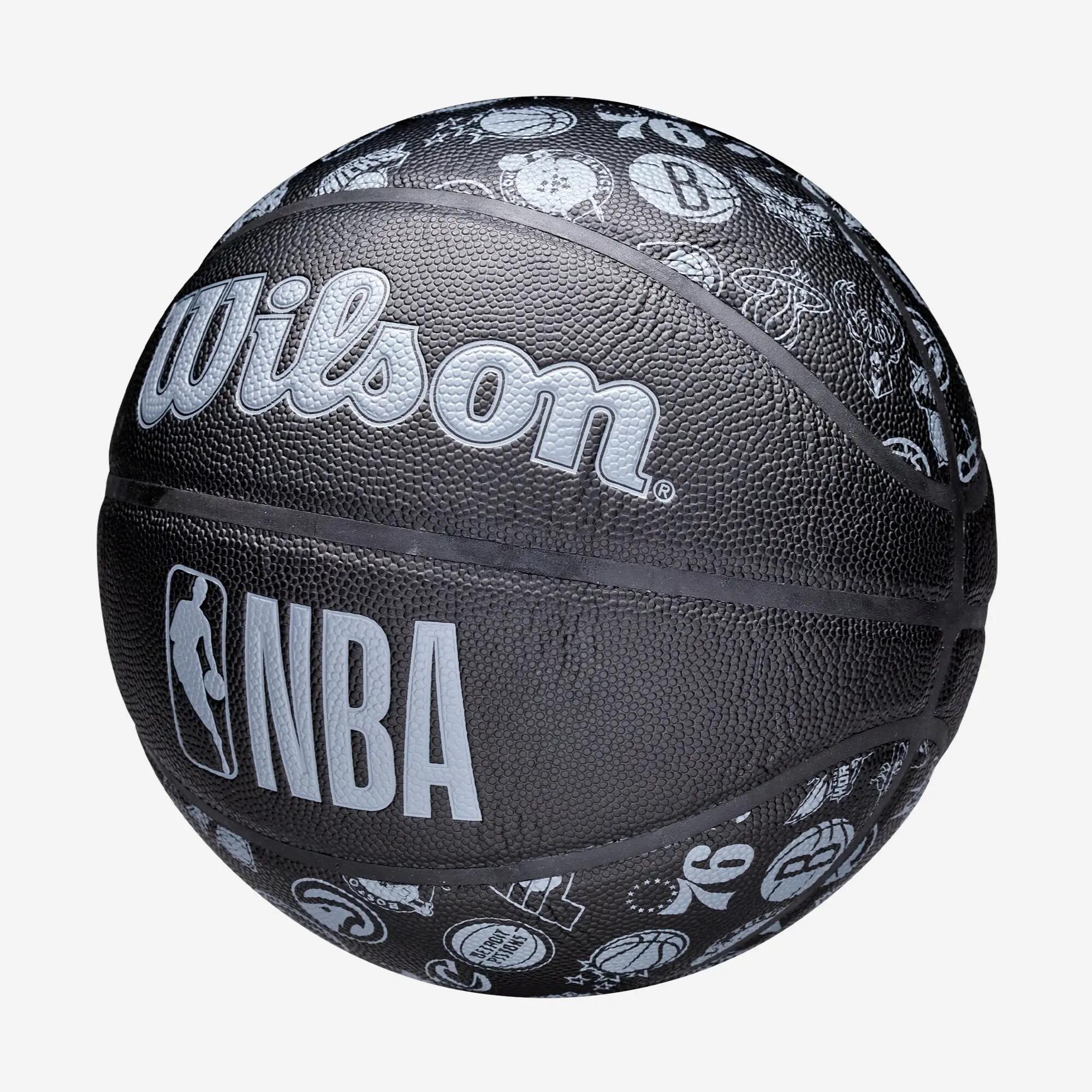 Basketbalový míč All Team s logy týmů NBA velikost 7 2/7