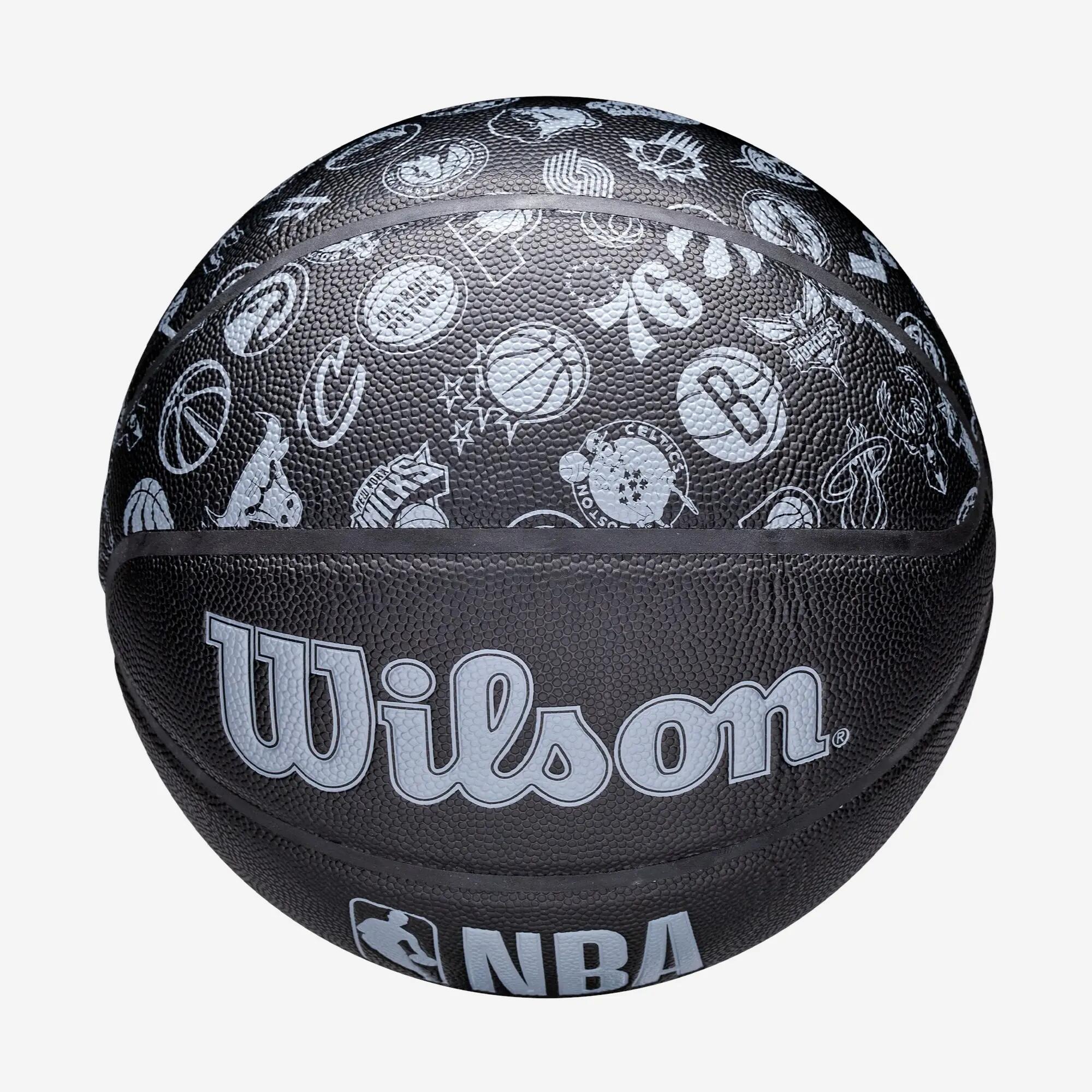 Basketbalový míč All Team s logy týmů NBA velikost 7 4/7
