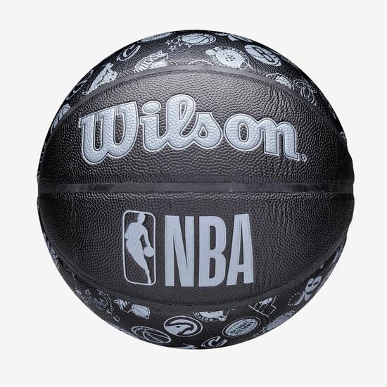 Ballon de basketball Taille 7 - All Team avec logos équipes NBA noir