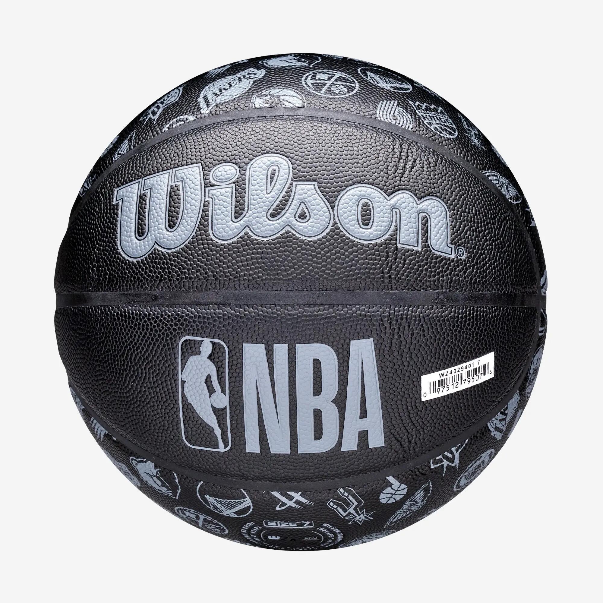Basketbalový míč All Team s logy týmů NBA velikost 7 6/7
